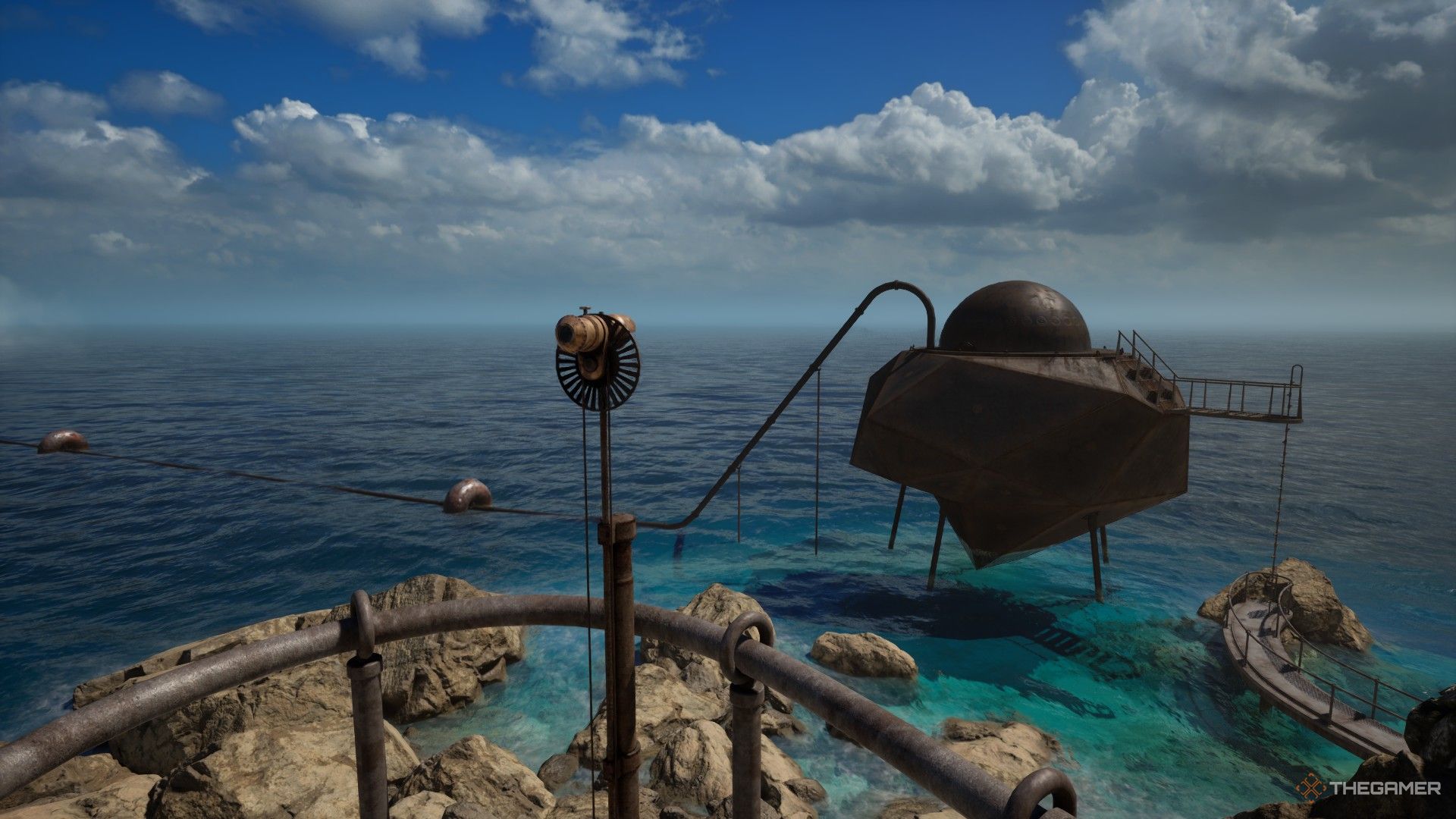 the rotating sphere on prison island, the only way in or out in Riven 2024
