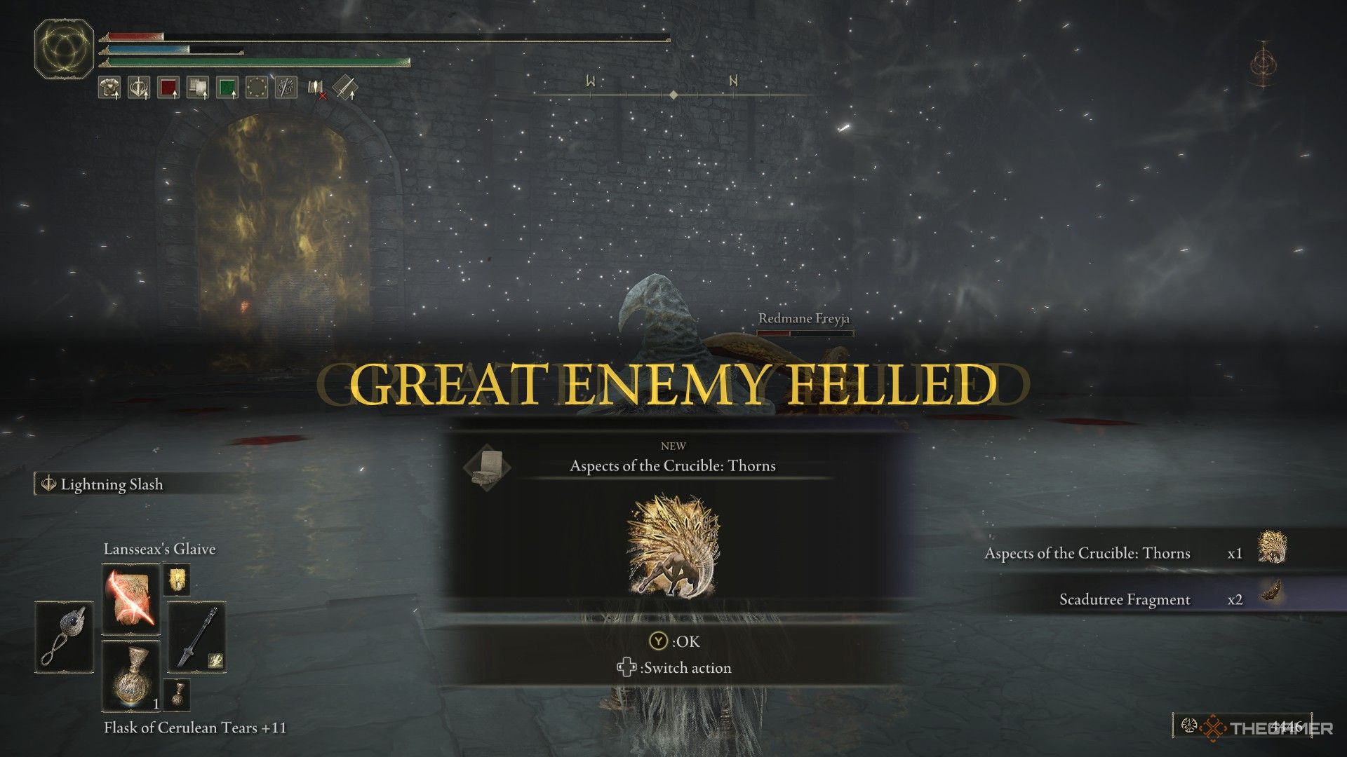 Player receives the Aspects of the Crucible Incantation from the Golden Hippopotamus in Elden Ring: Shadow of the Erdtree.