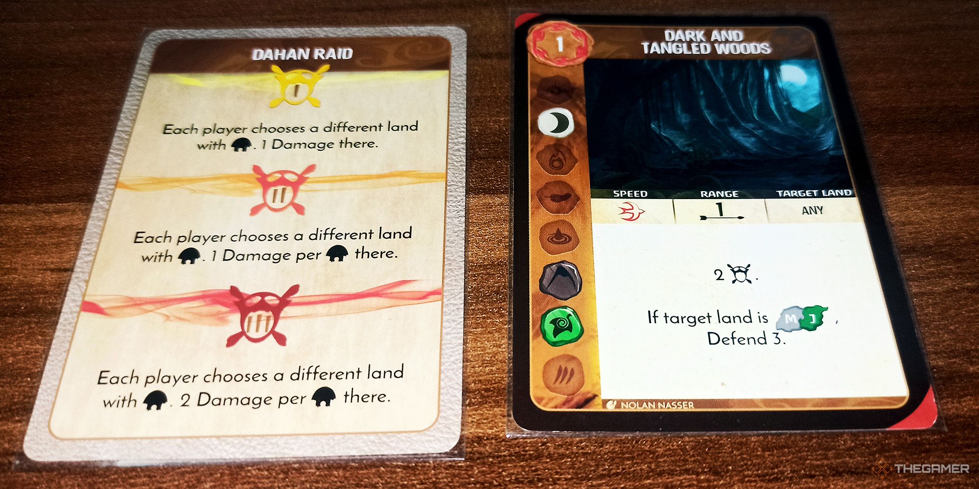 A Fear Card and a Power Card are shown side by side in Spirit Island