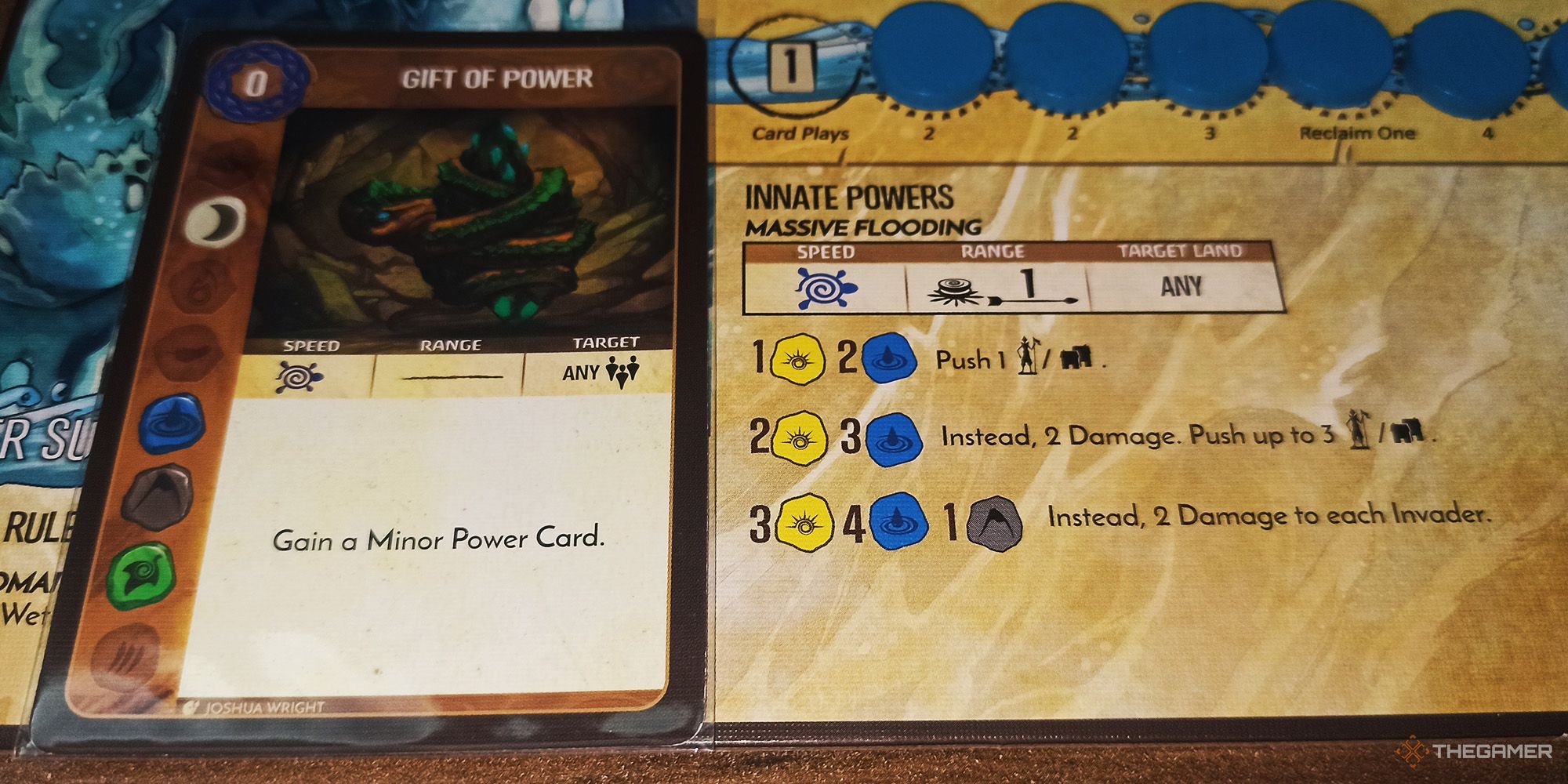 A Power Card and an Innate Power are shown side by side in Spirit Island