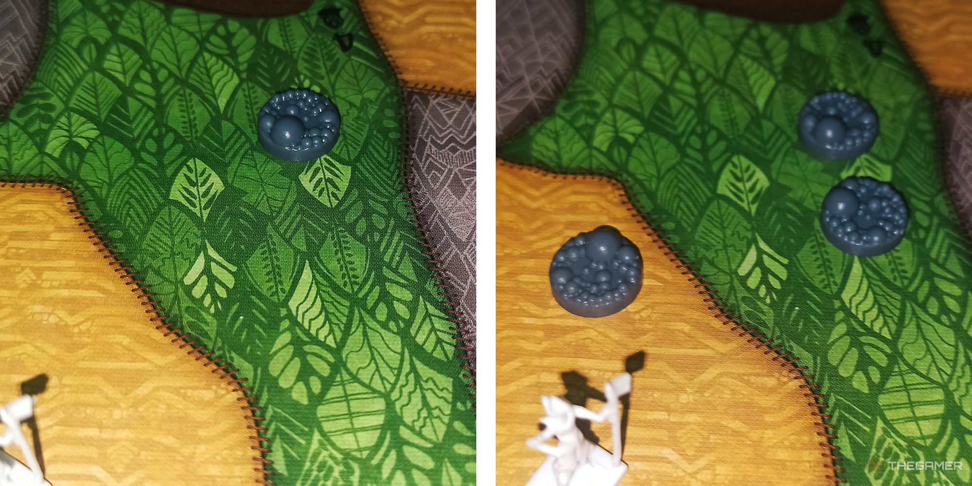 Blight Cascade is being explained with two different images in Spirit Island