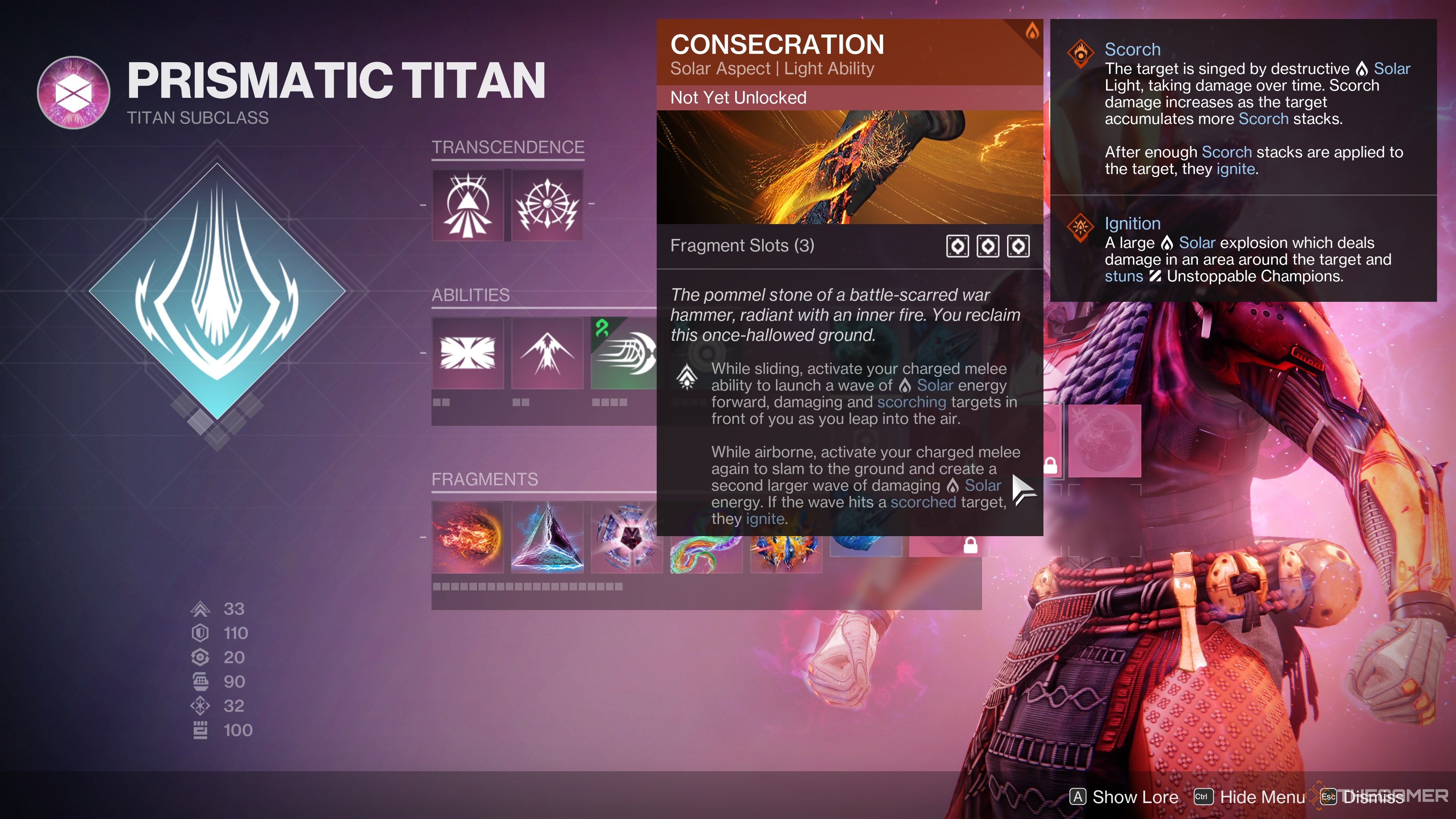 Destiny 2 Prismatic Titan Consecration Aspect