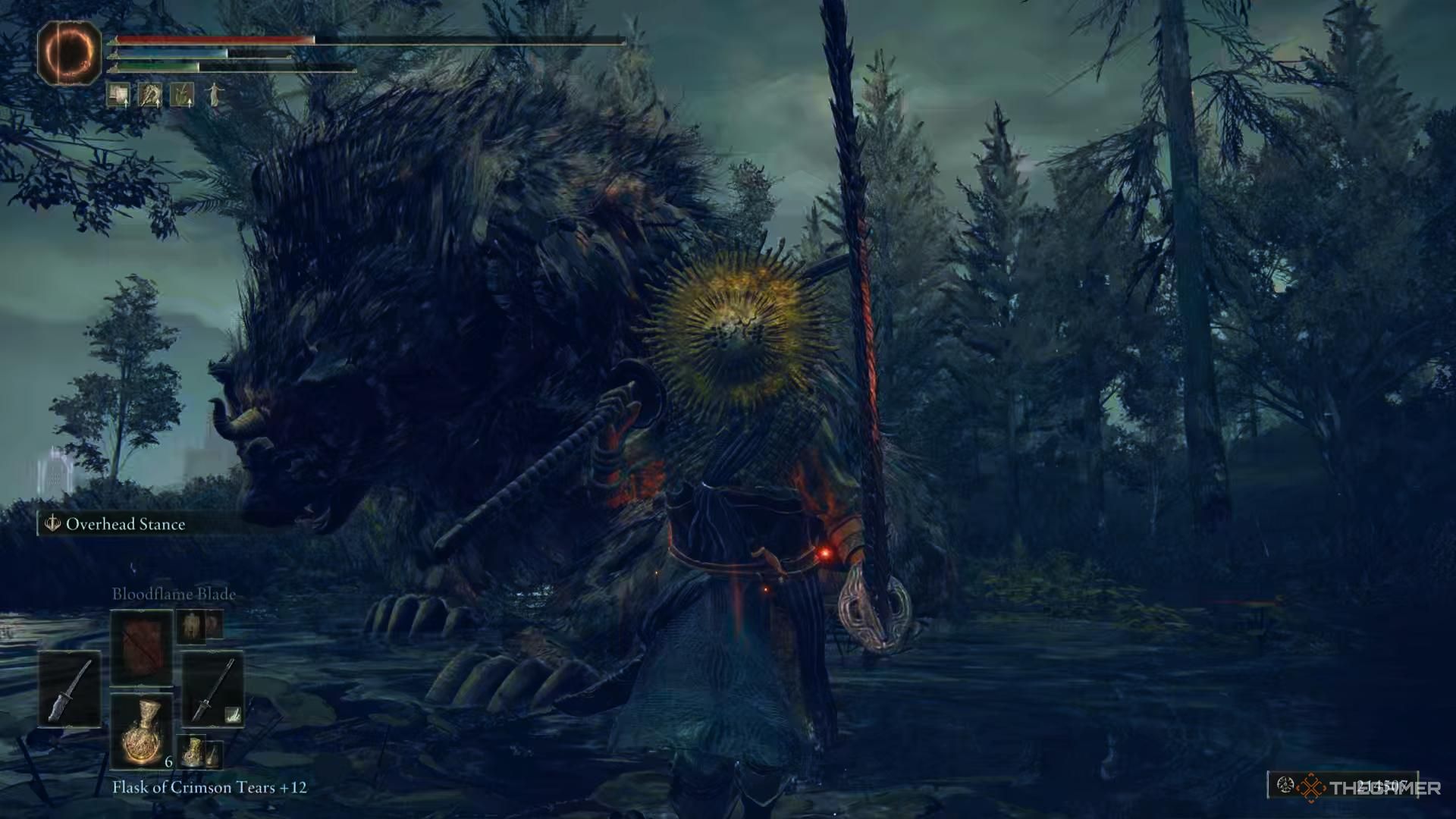 Ralva falling in defeat while the player walks away in Elden Ring: Shadow of the Erdtree.