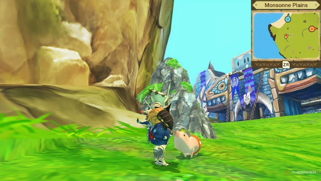 finding a monster hunter stories poogie location in monsonne plains near gildegaran