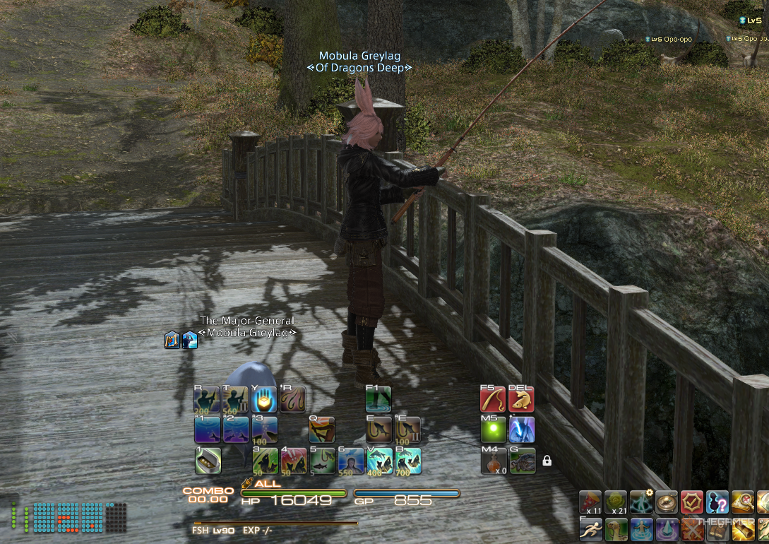 Fishing in the North Shroud in Final Fantasy 14