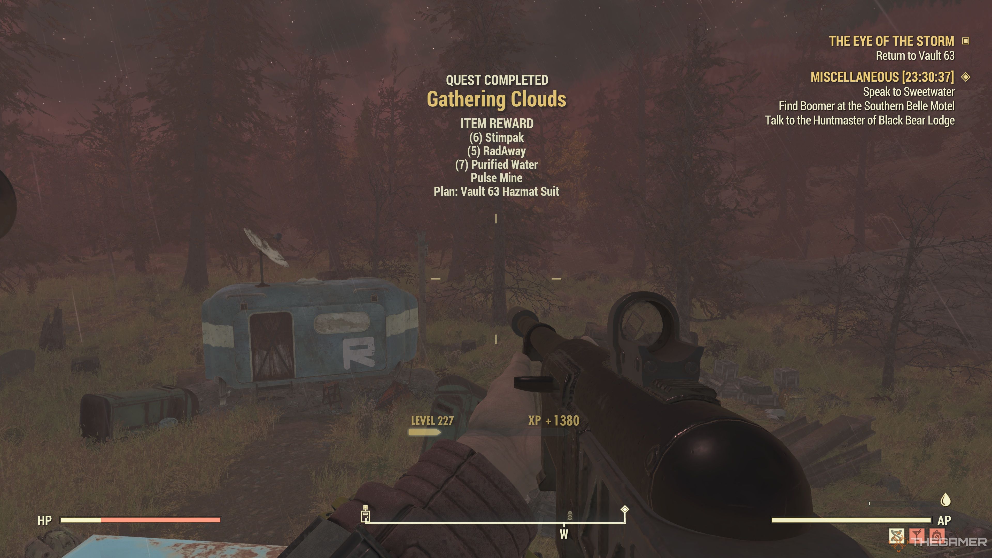 The list of Gathering Clouds Rewards in Fallout 76.