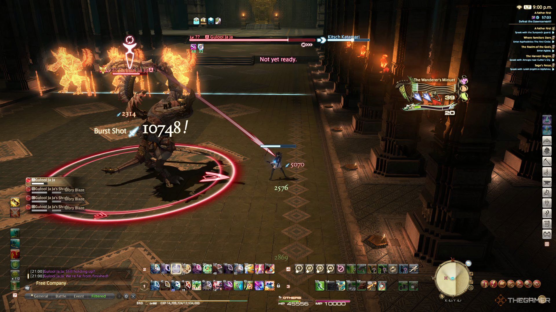 Gulool Ja Ja and his doubles in battle in Final Fantasy 14 Dawntrail.