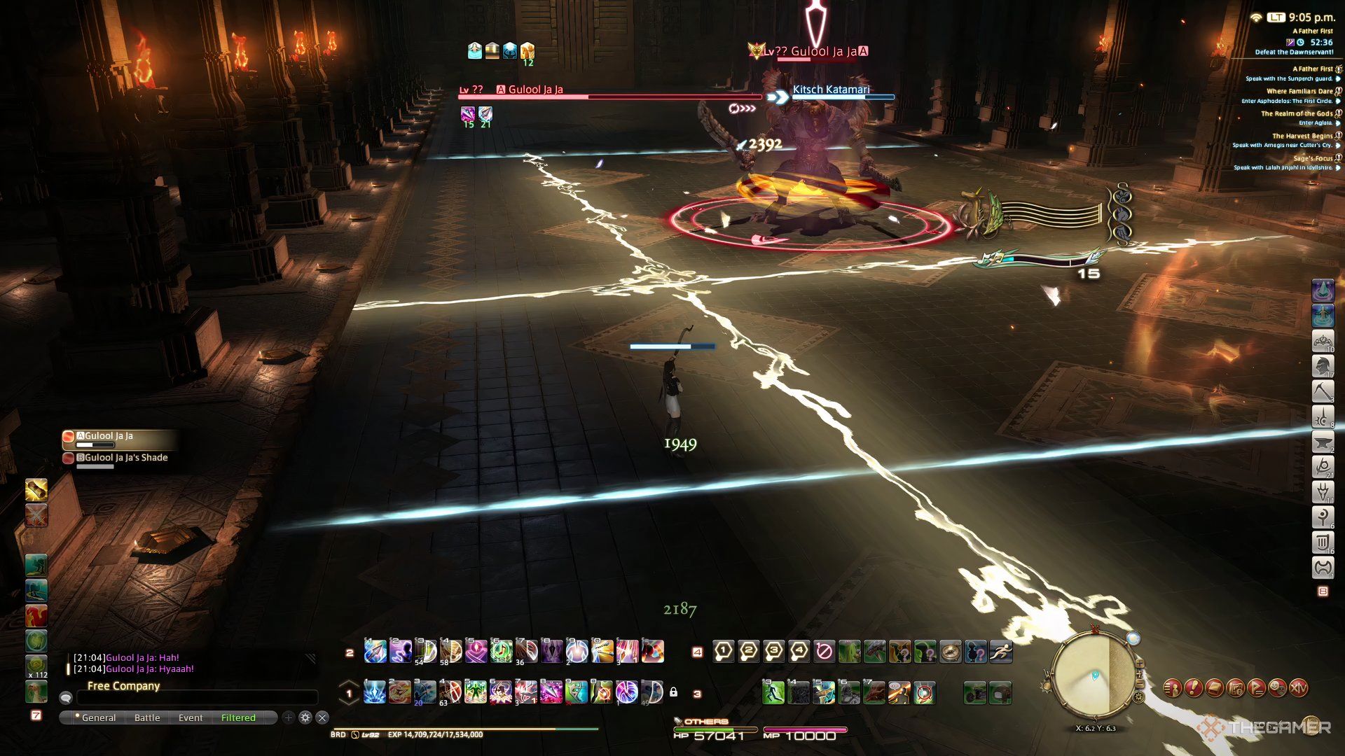 Gulool Ja Ja using Steeled Strike in Final Fantasy 14 Dawntrail.