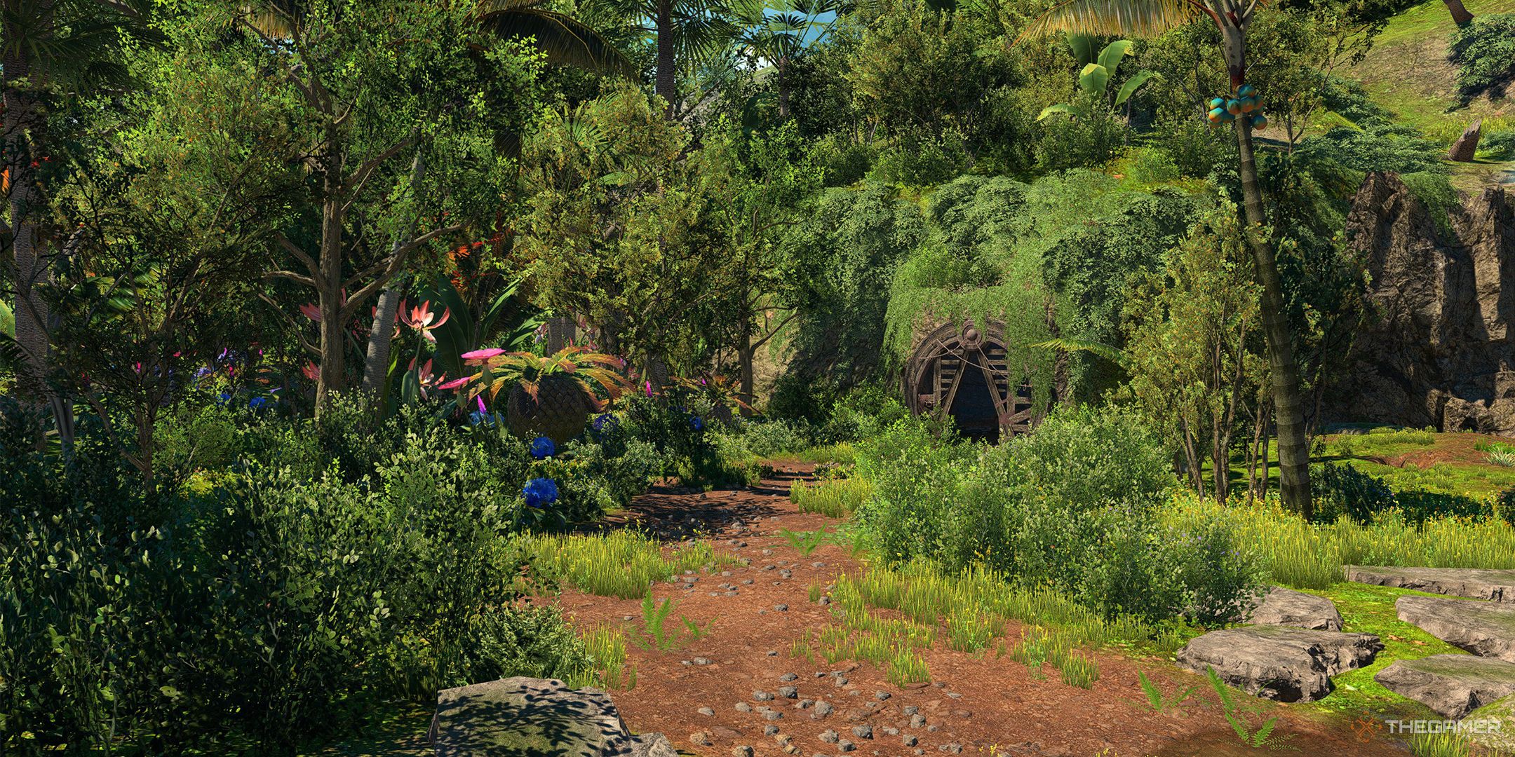 a dirt path leading to a cave in ihuykatumu
