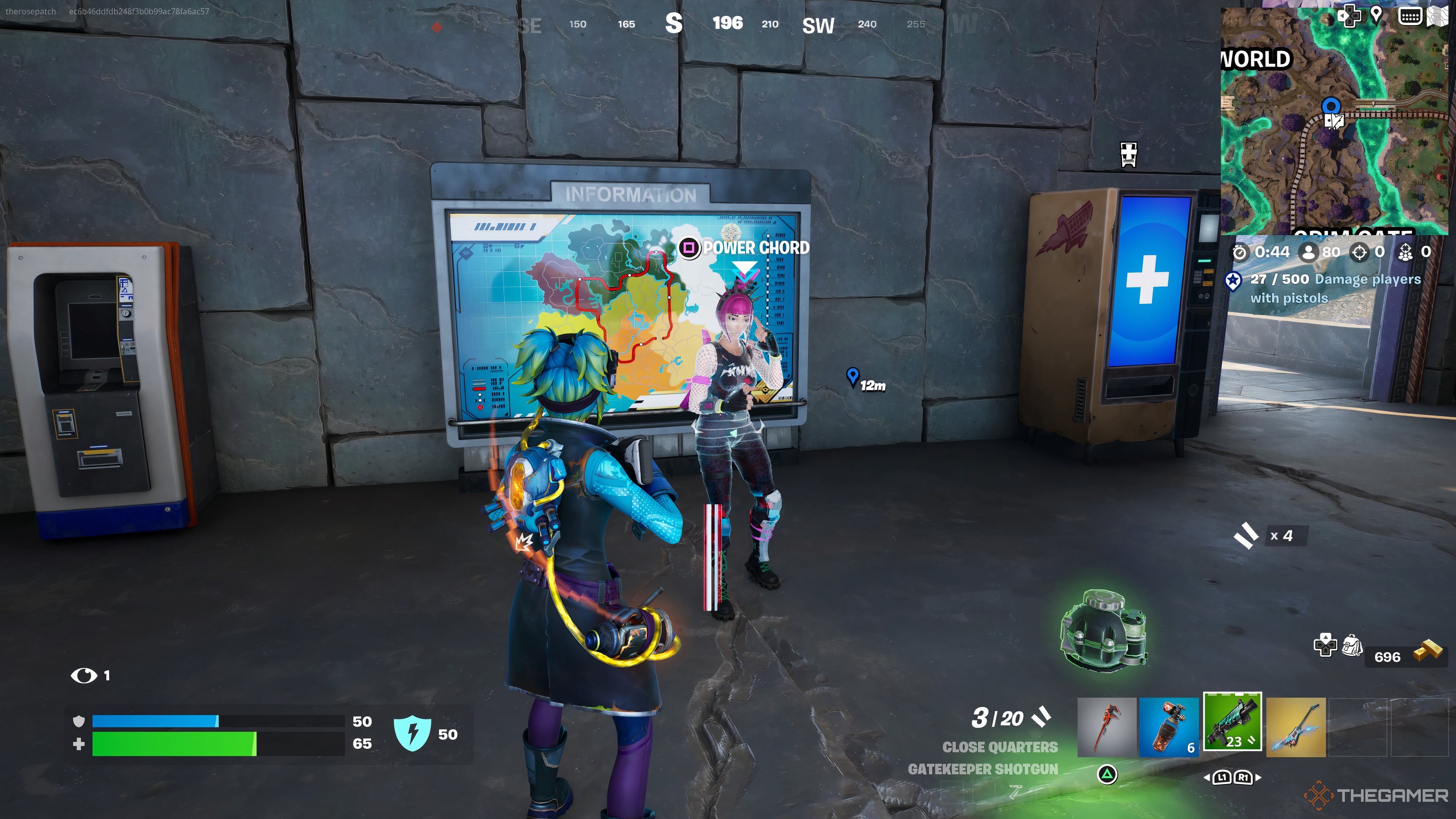 Talking to Power Chord NPC at Underworld Station in Fortnite Chapter 5 Season 3.