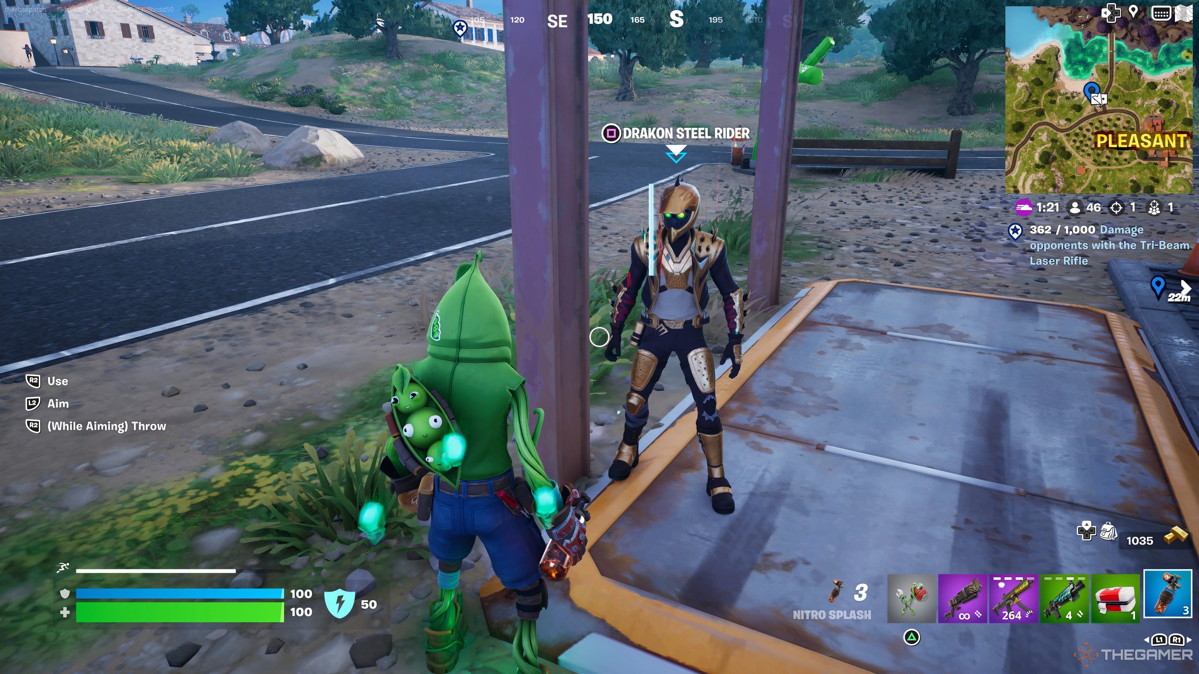 Talking to Drakon Steel Rider in Fortnite Chapter 5 Season 3.