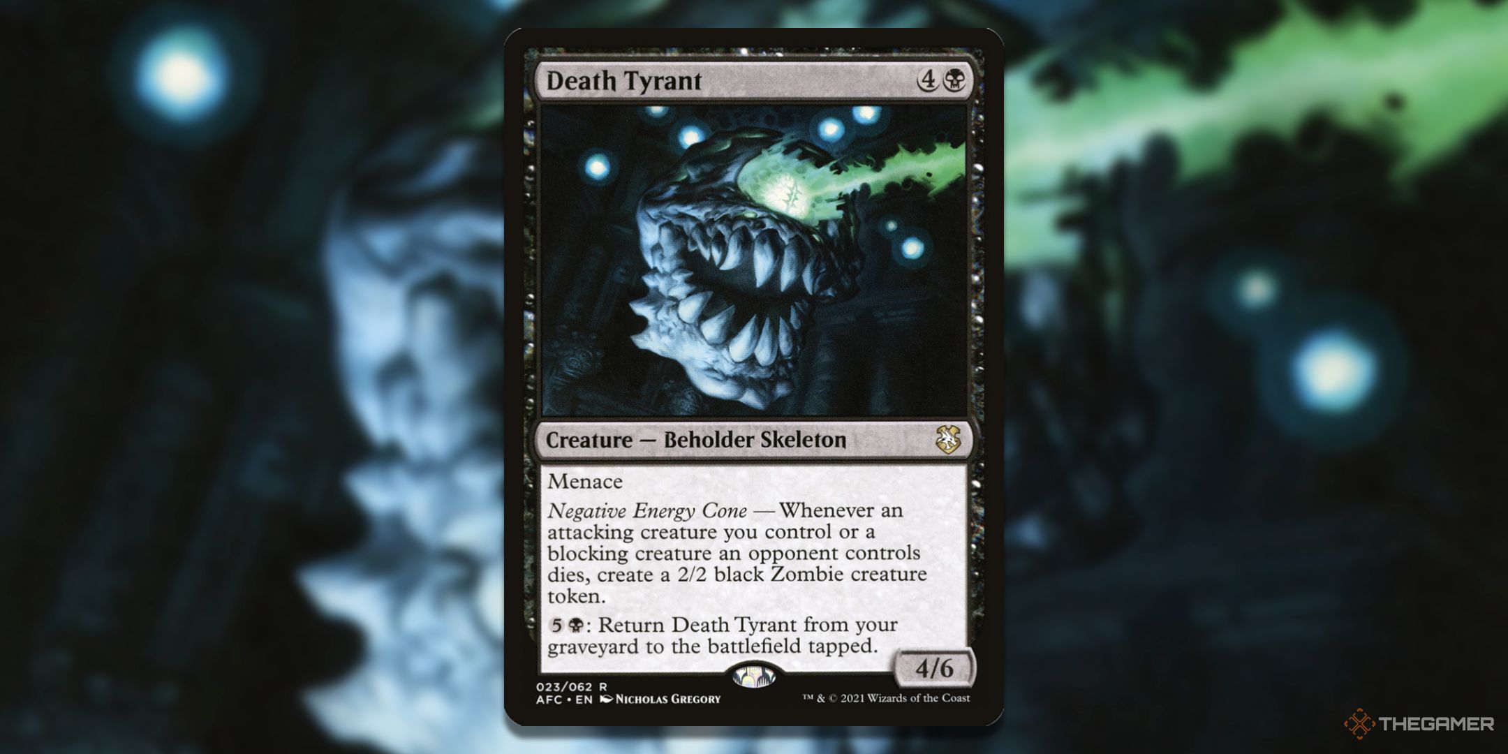 MTG Death Tyrant card and art background