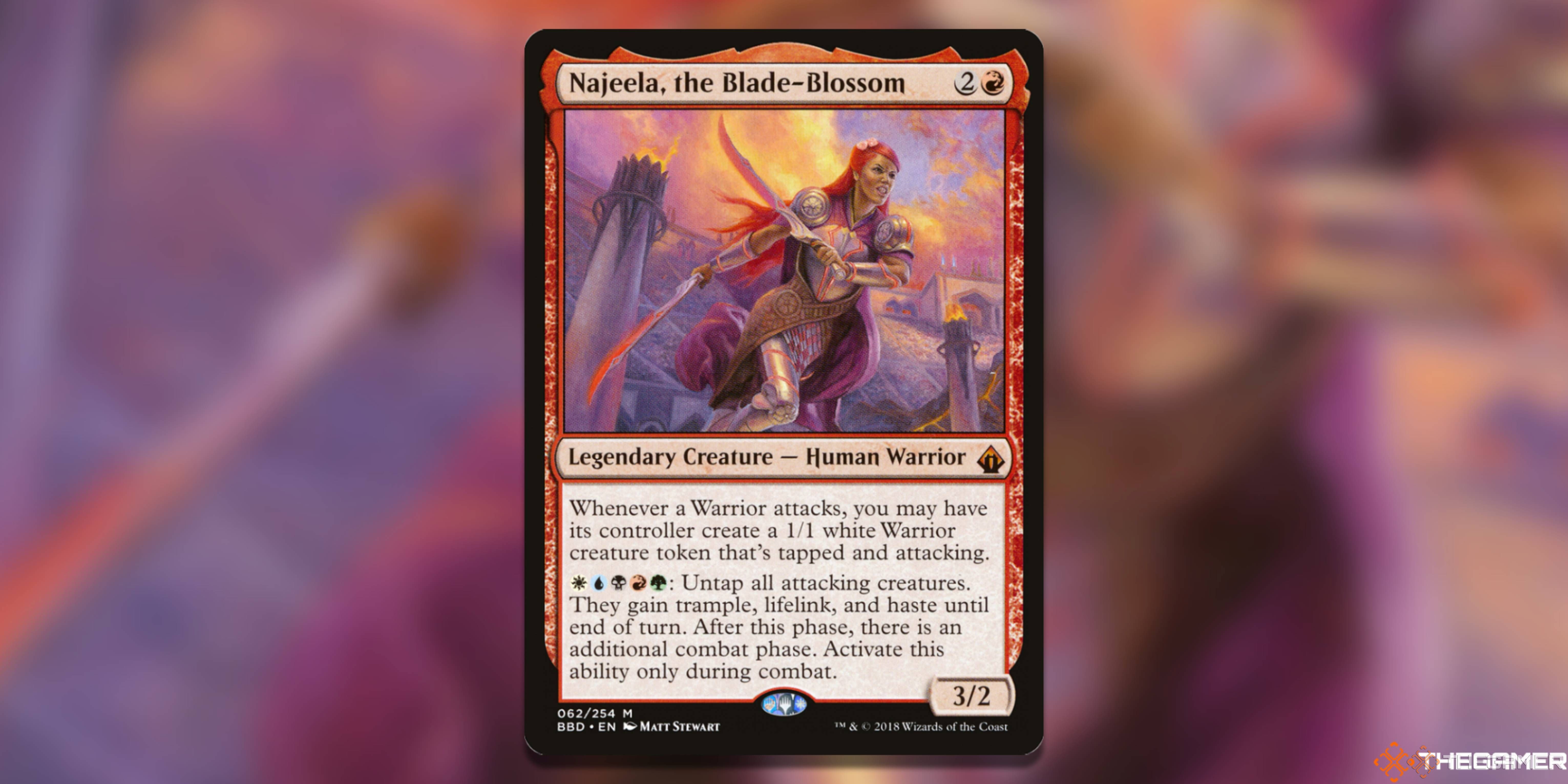 Najeela, the Blade-Blossom Magic: The Gathering card