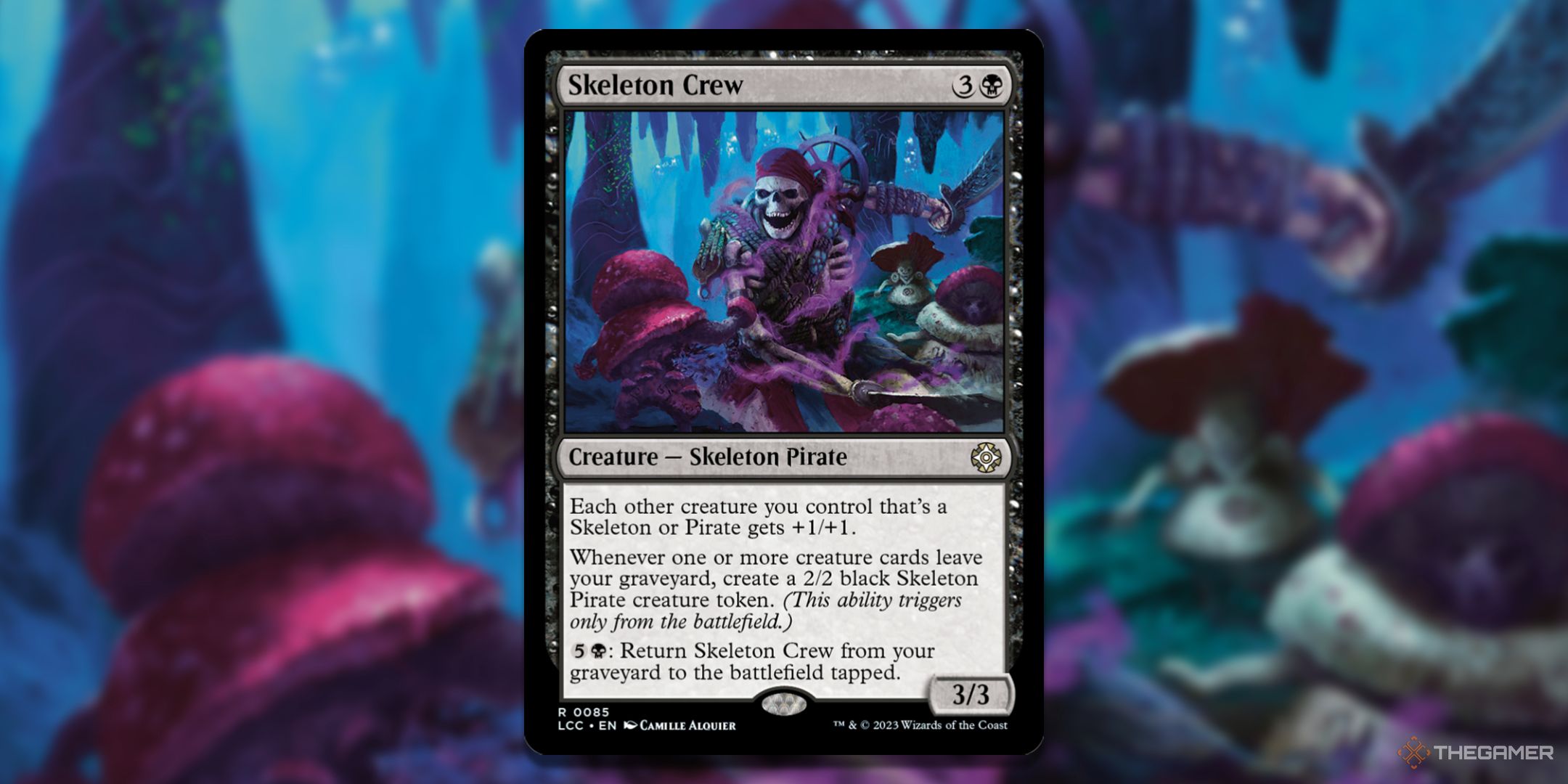 MTG Skeleton Crew card and art background