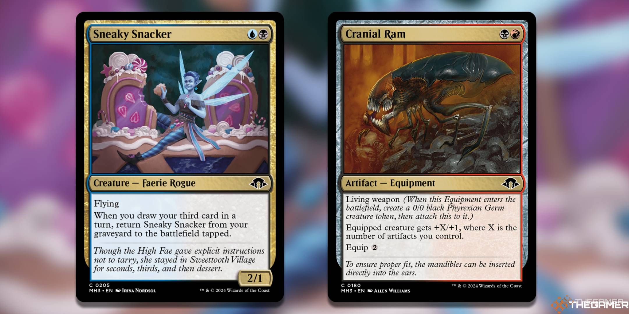 Sneaky Snacker + Cranial Ram Magic: The Gathering cards