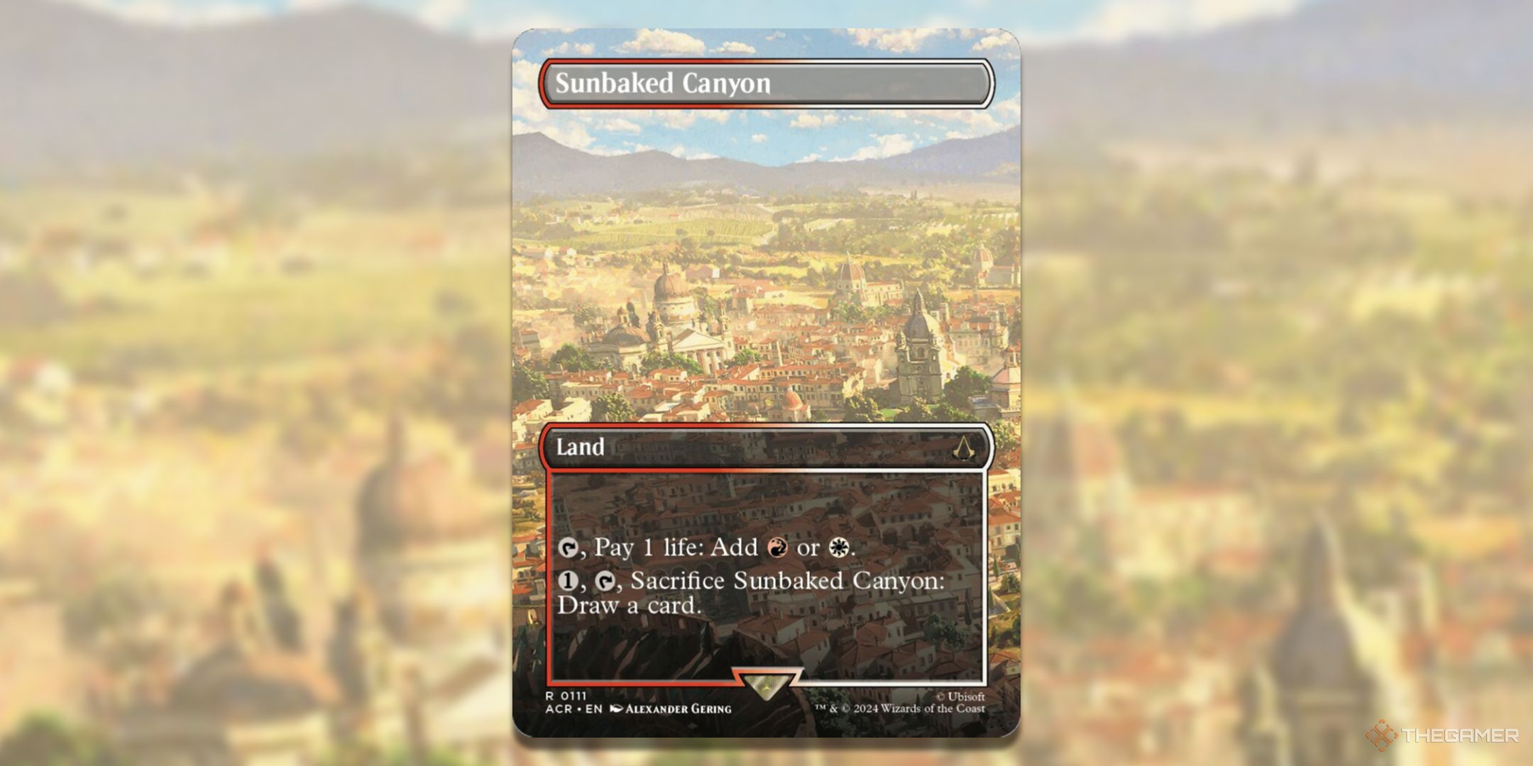 MTG Sunbaked Canyon card and art background