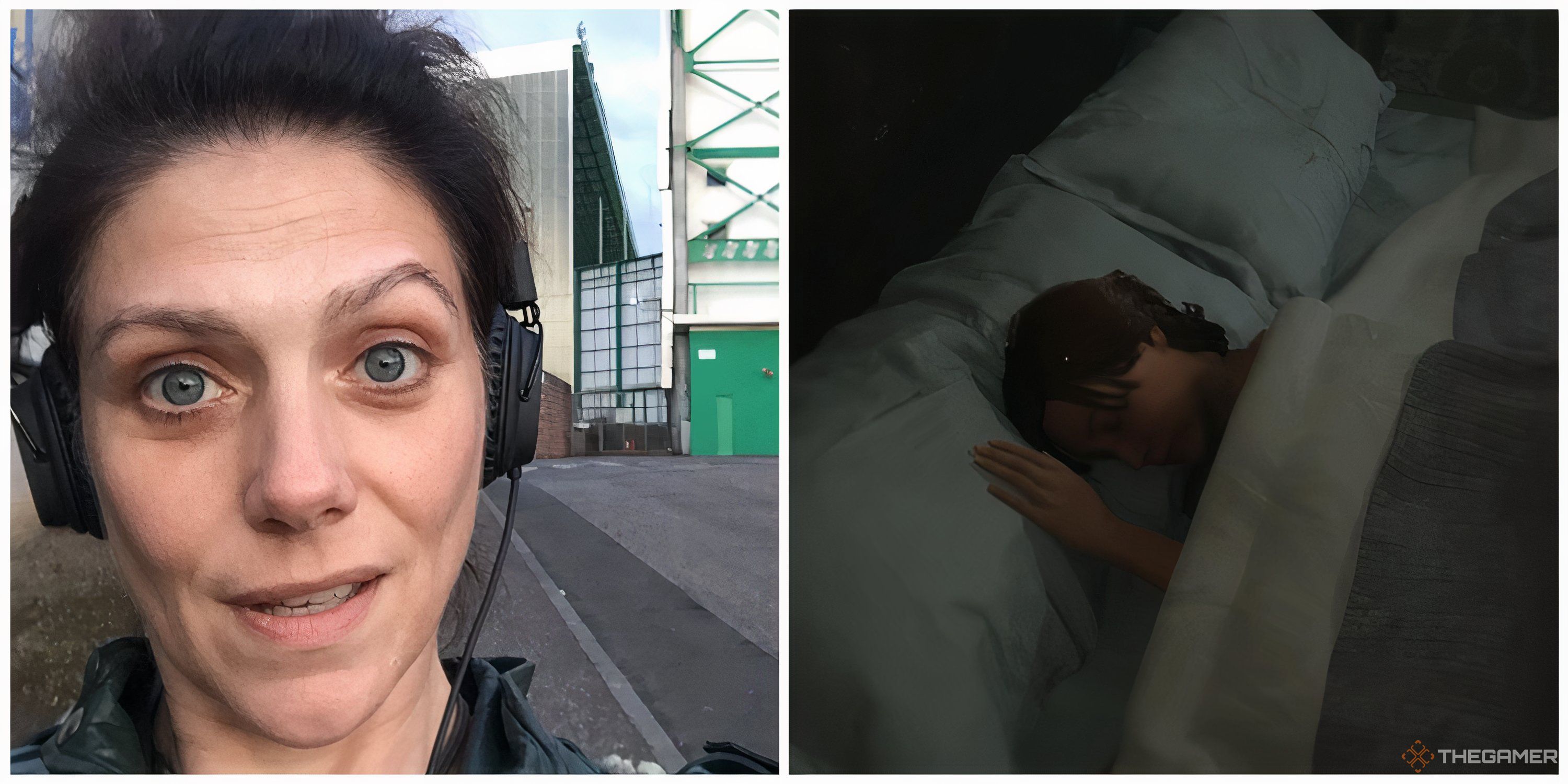 Split image of actor Neve McIntosh and Suze from Still Wakes the Deep, Final