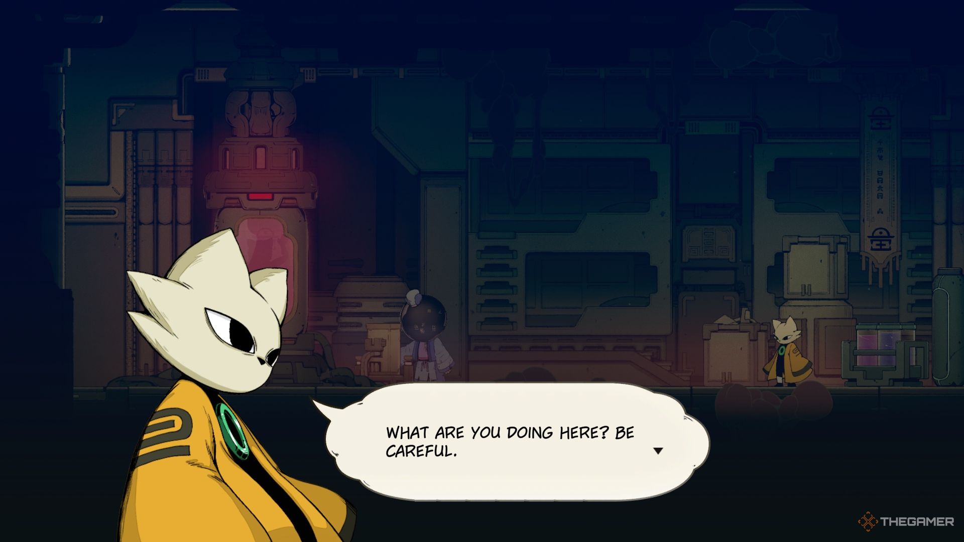 Yi asking Shanhai 9000 why he left the Four Seasons Pavilion in Nine Sols