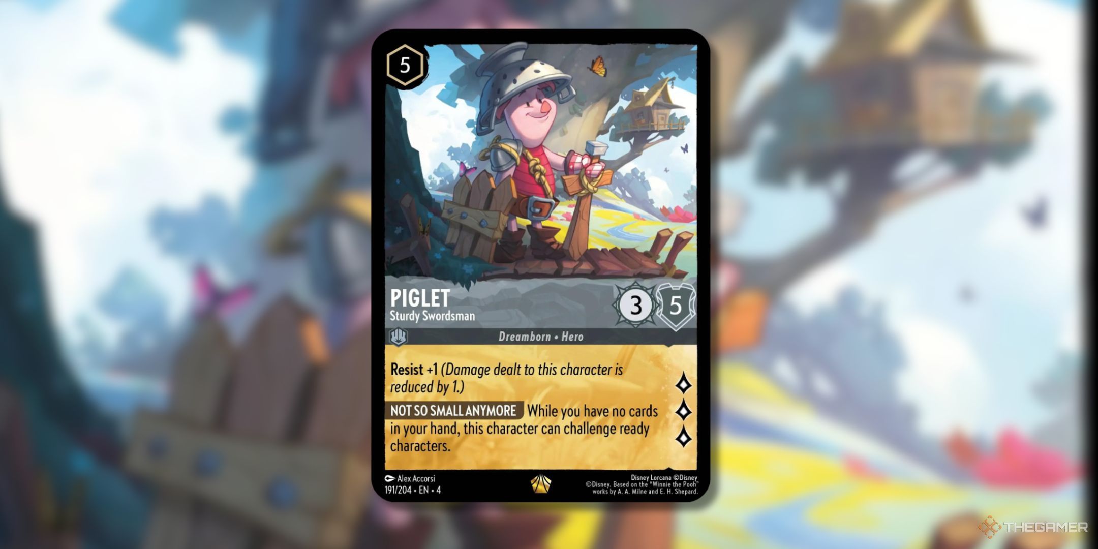 Piglet Sturdy Swordsman from Disney Lorcana