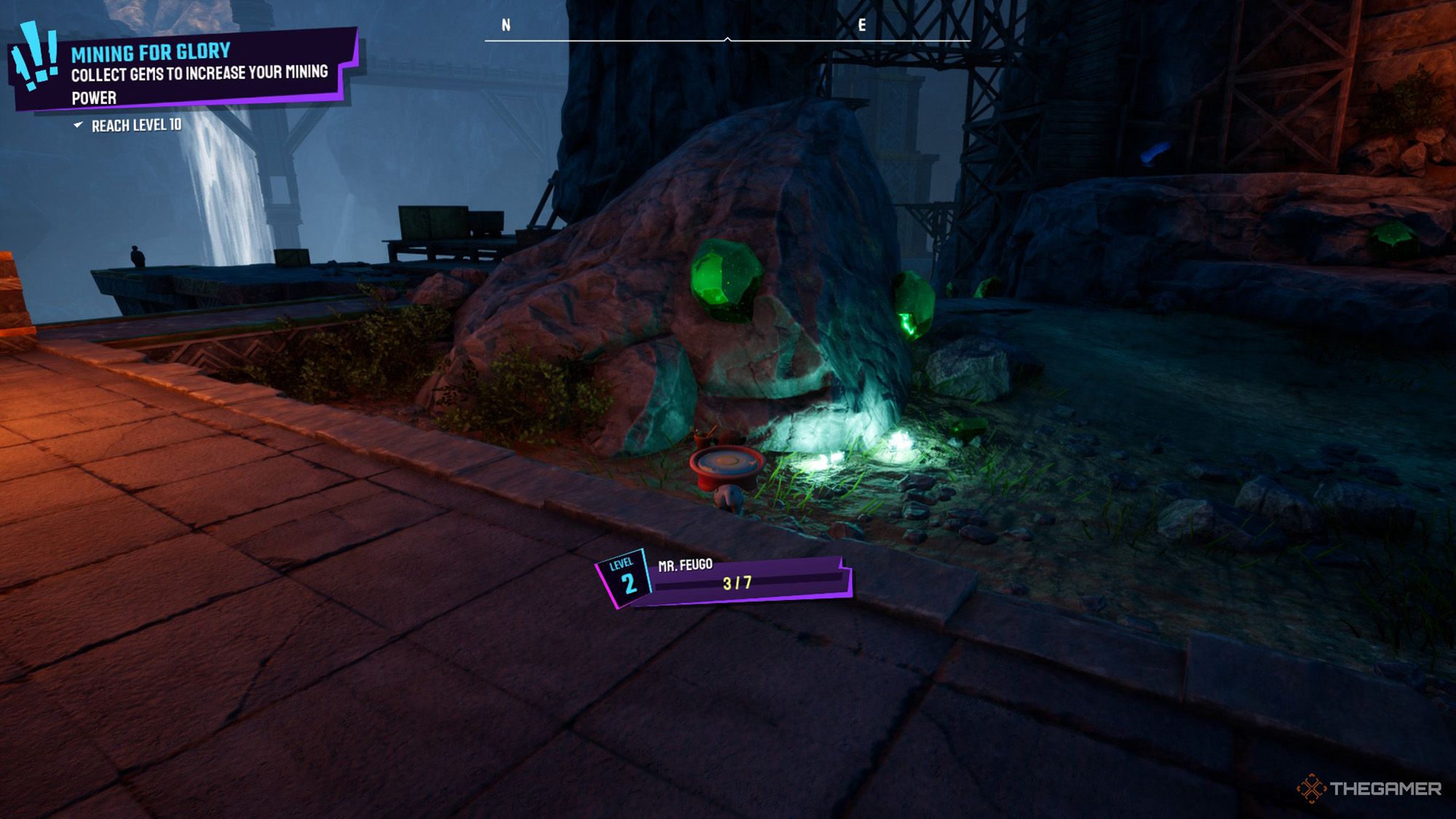 Pilgor is completing Mining For Glory quest in Goat Simulator 3 Multiverse of Nonsense.