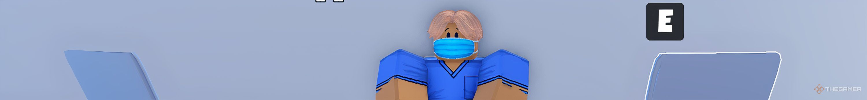 A nurse mans a reception desk in Hospital Tycoon.