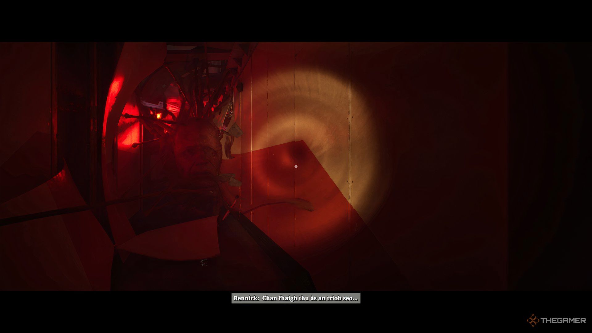 Final Rennick monster chase before Rennick dies in Still Wakes The Deep.