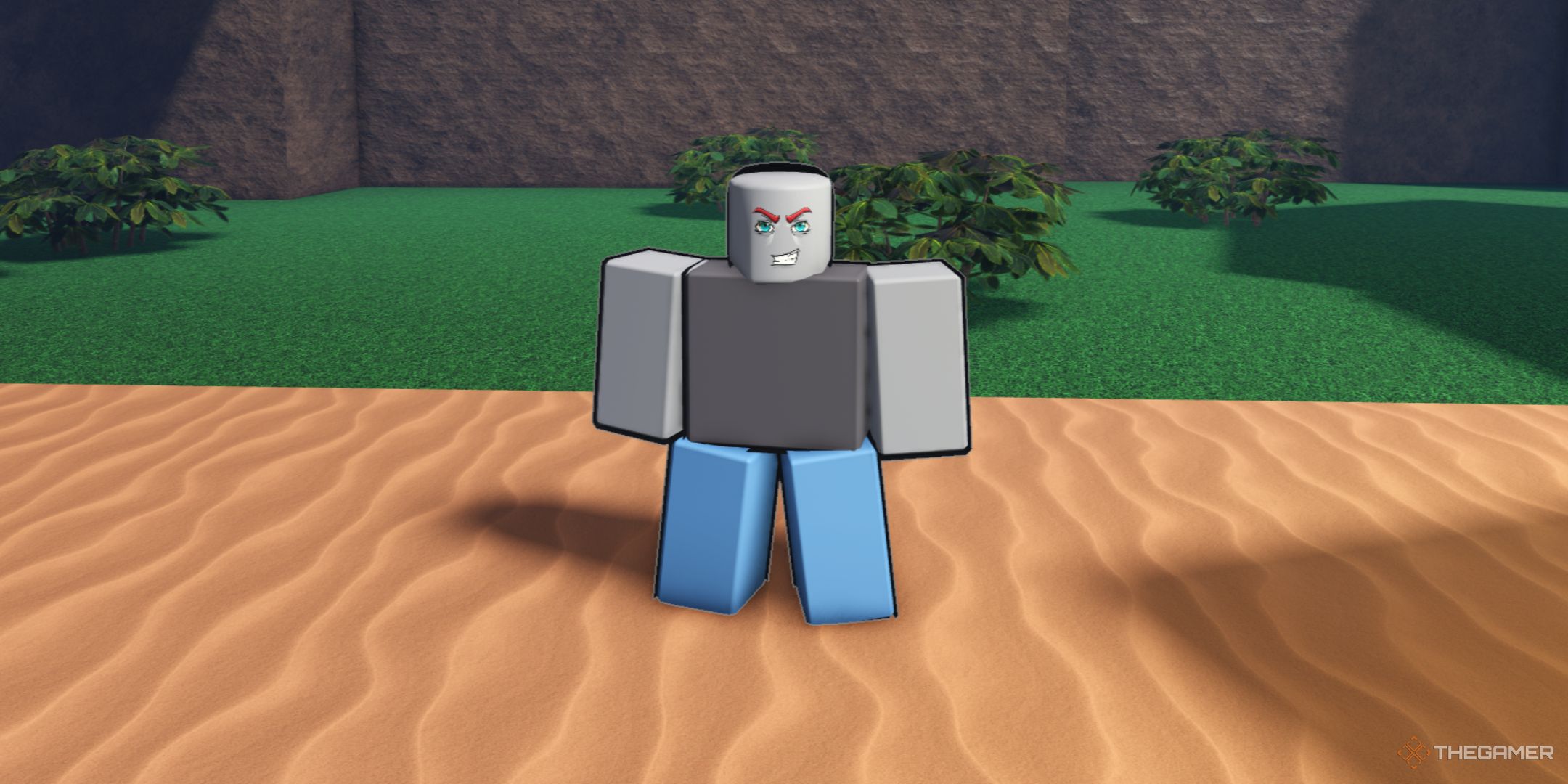 a character standing on the sand in Celestial Ascension on Roblox