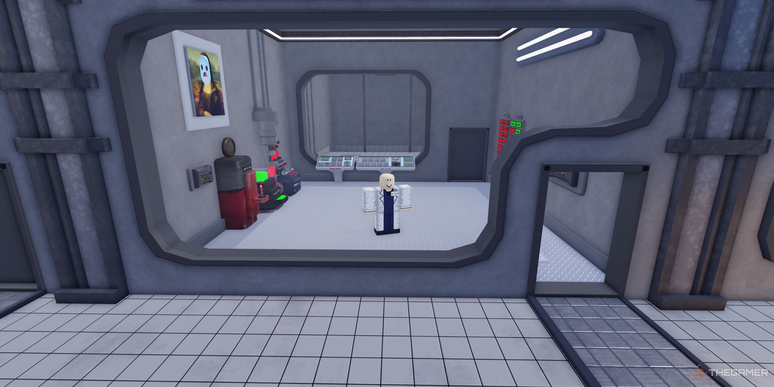 a player in his base in Ro-Bio: Experiment on Roblox