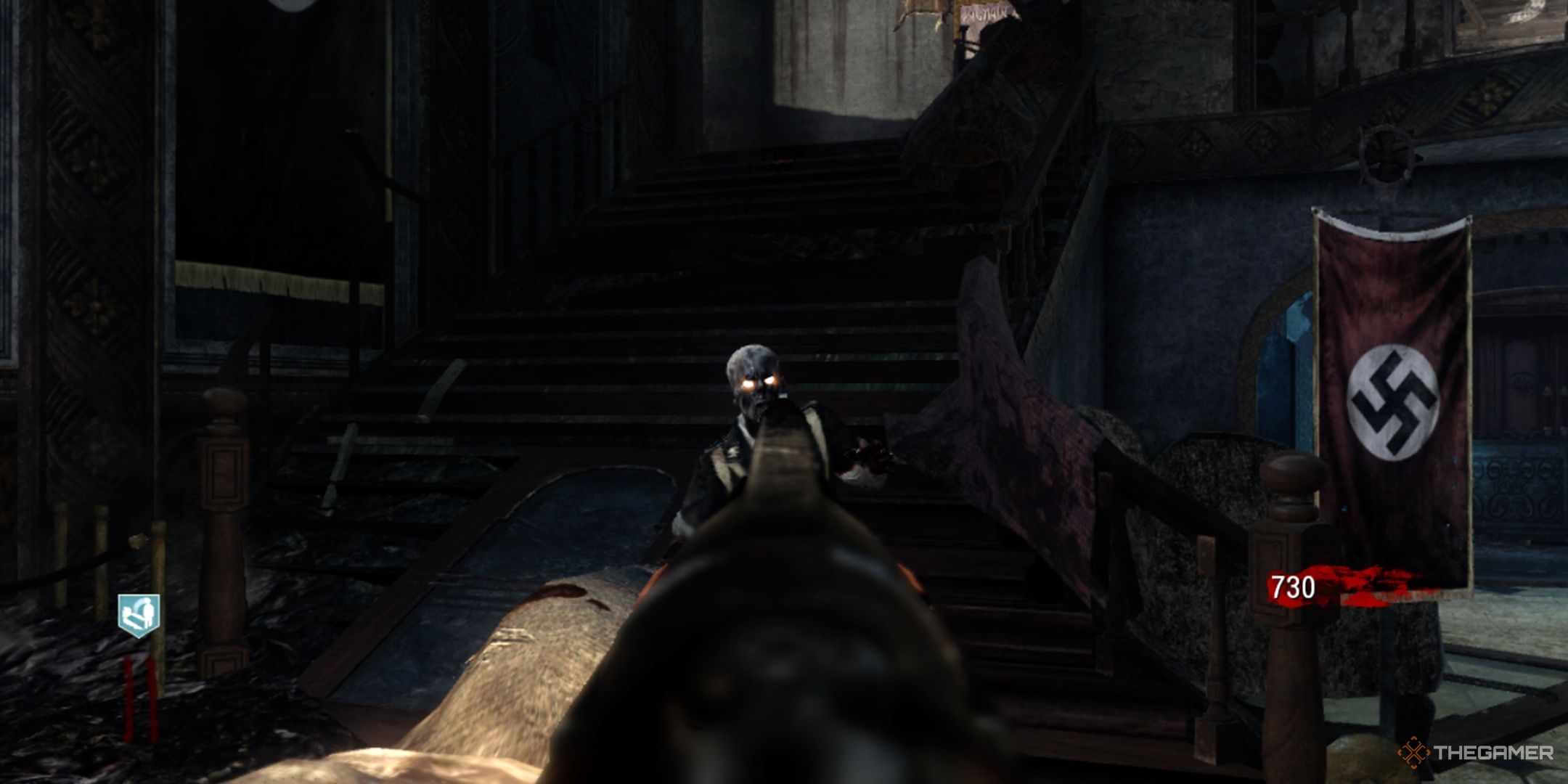 Shooting a zombie with an Olympia in Kino der Toten in Call of Duty Black Ops 1