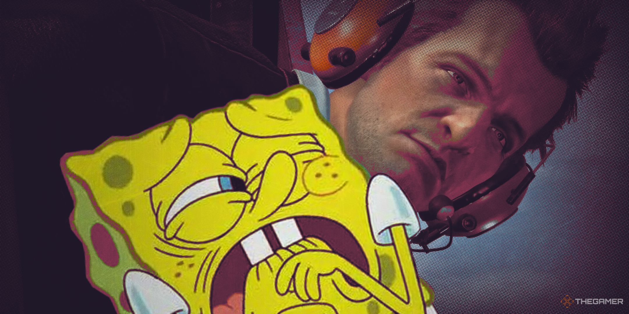 Spongebob looking with disgust at new Dead Rising remake Frank West design