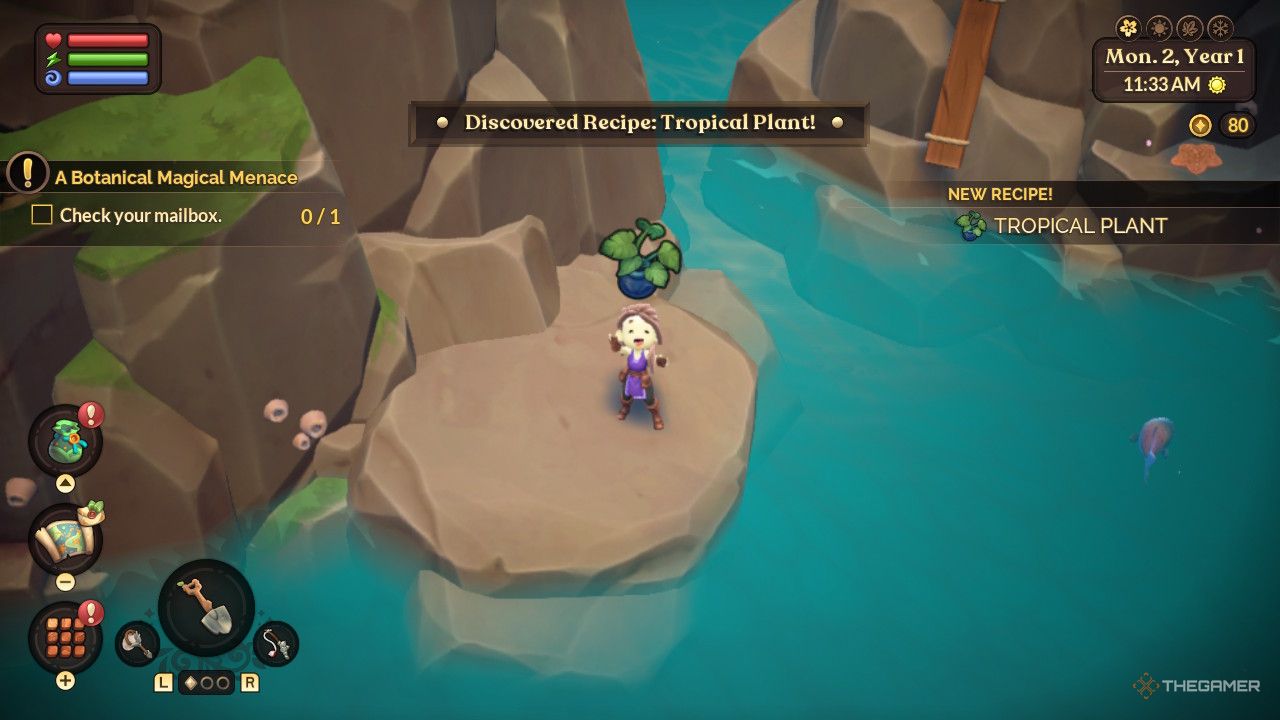 A Stay a While Bay Scattered Scroll location in Fae Farm