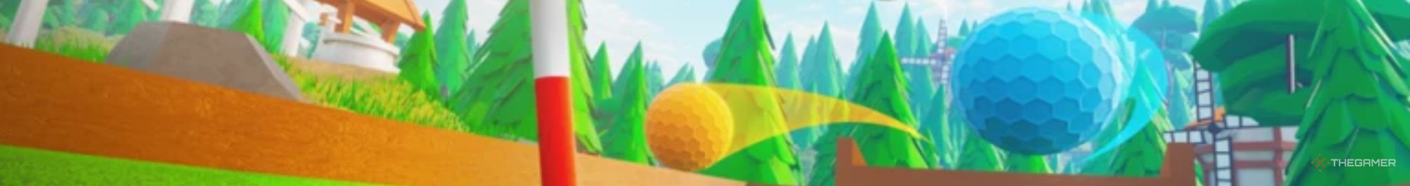 brightly colored golf balls in super golf for roblox