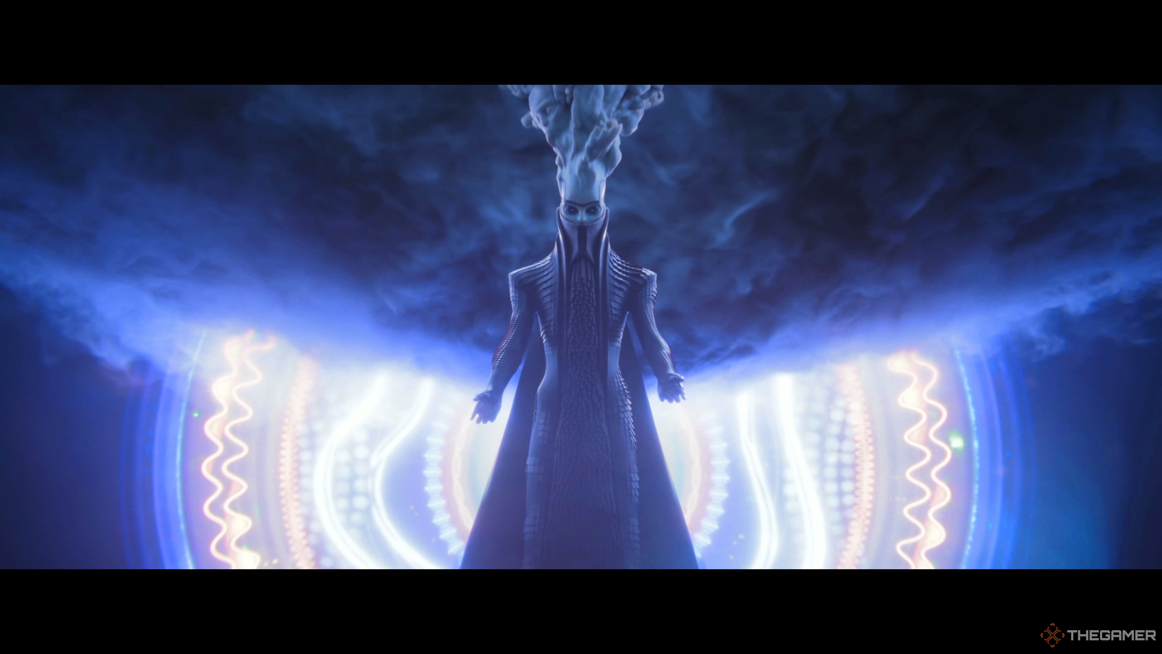 The Witness with black smoke behind it  in Destiny 2: The Final Shape.
