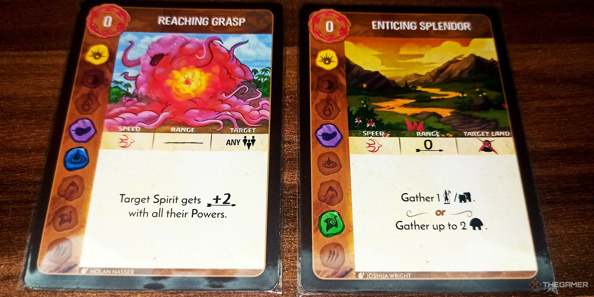 Two fast Power Cards are being shown in Spirit Island