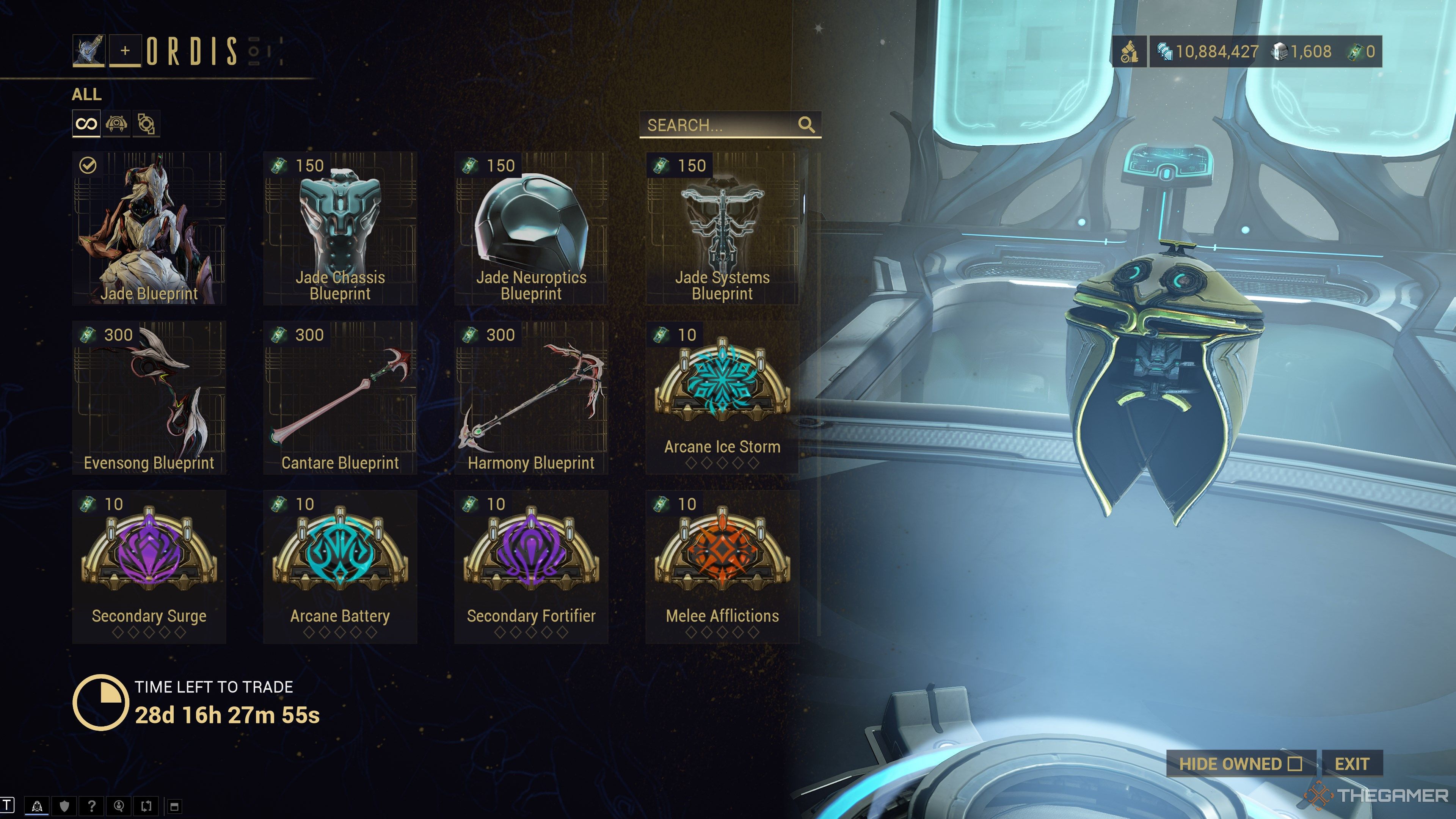 Warframe Ordis Mote Shop
