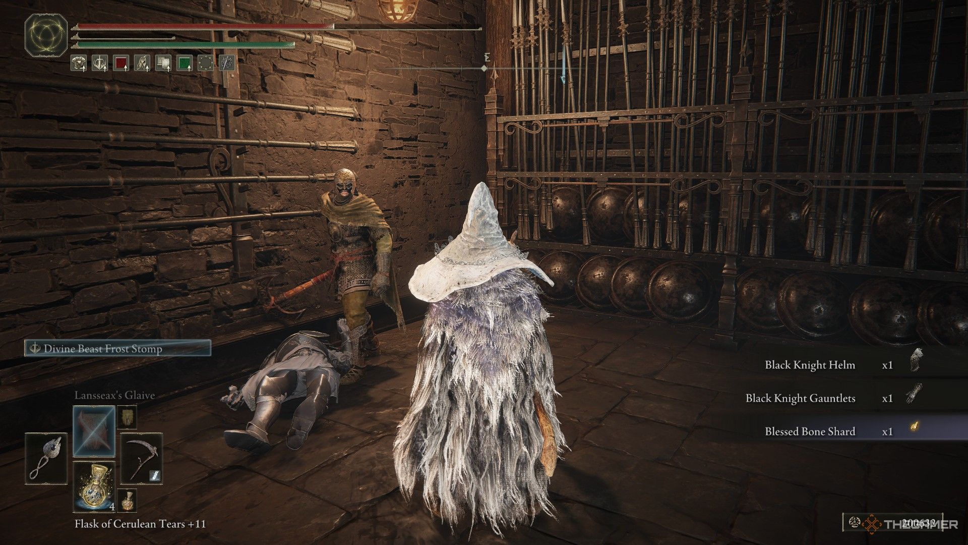 Player defeats Black Knight in the room with Main-Gauche in Elden Ring: Shadow of the Erdtree.