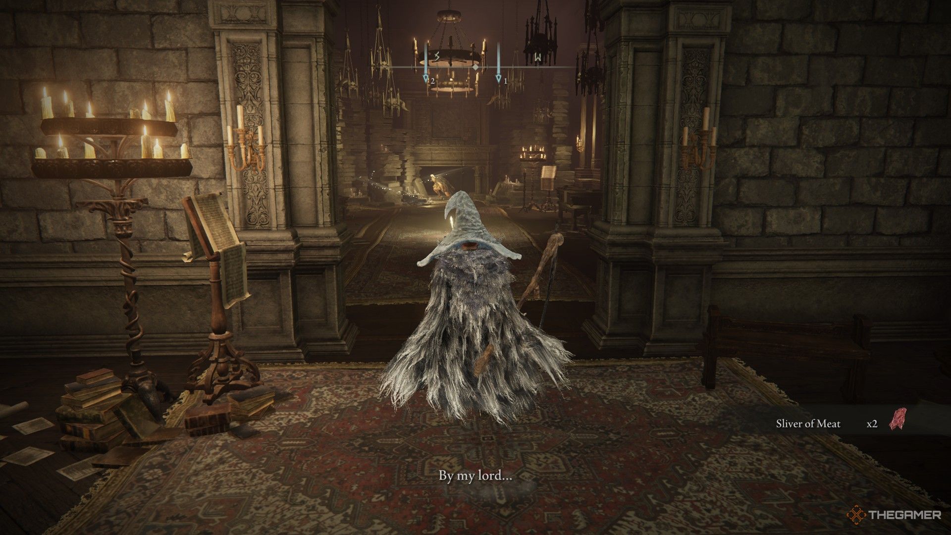 Player discovers a site of grace and Redmane Freyja in the Shadow Keep