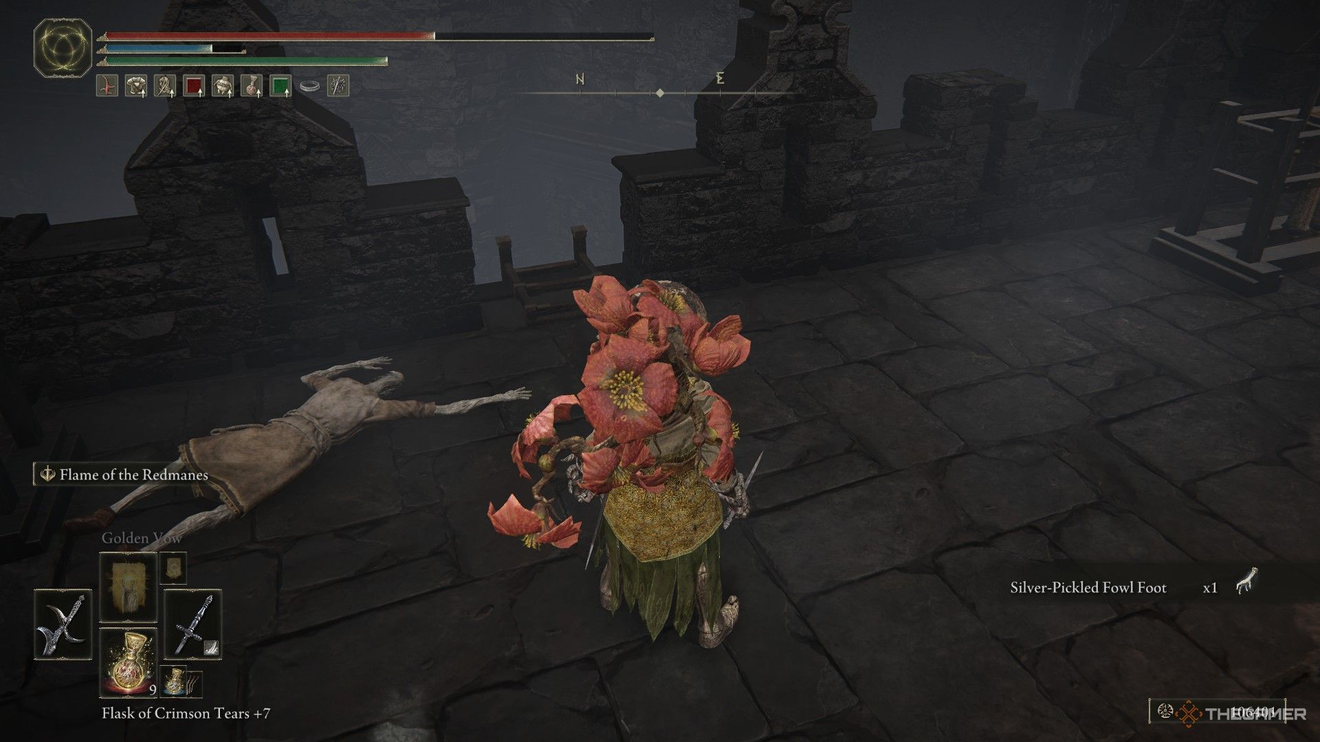 Player finds the ladder to the Ruins of Unte in Shadow Keep in Elden Ring: Shadow of the Erdtree.