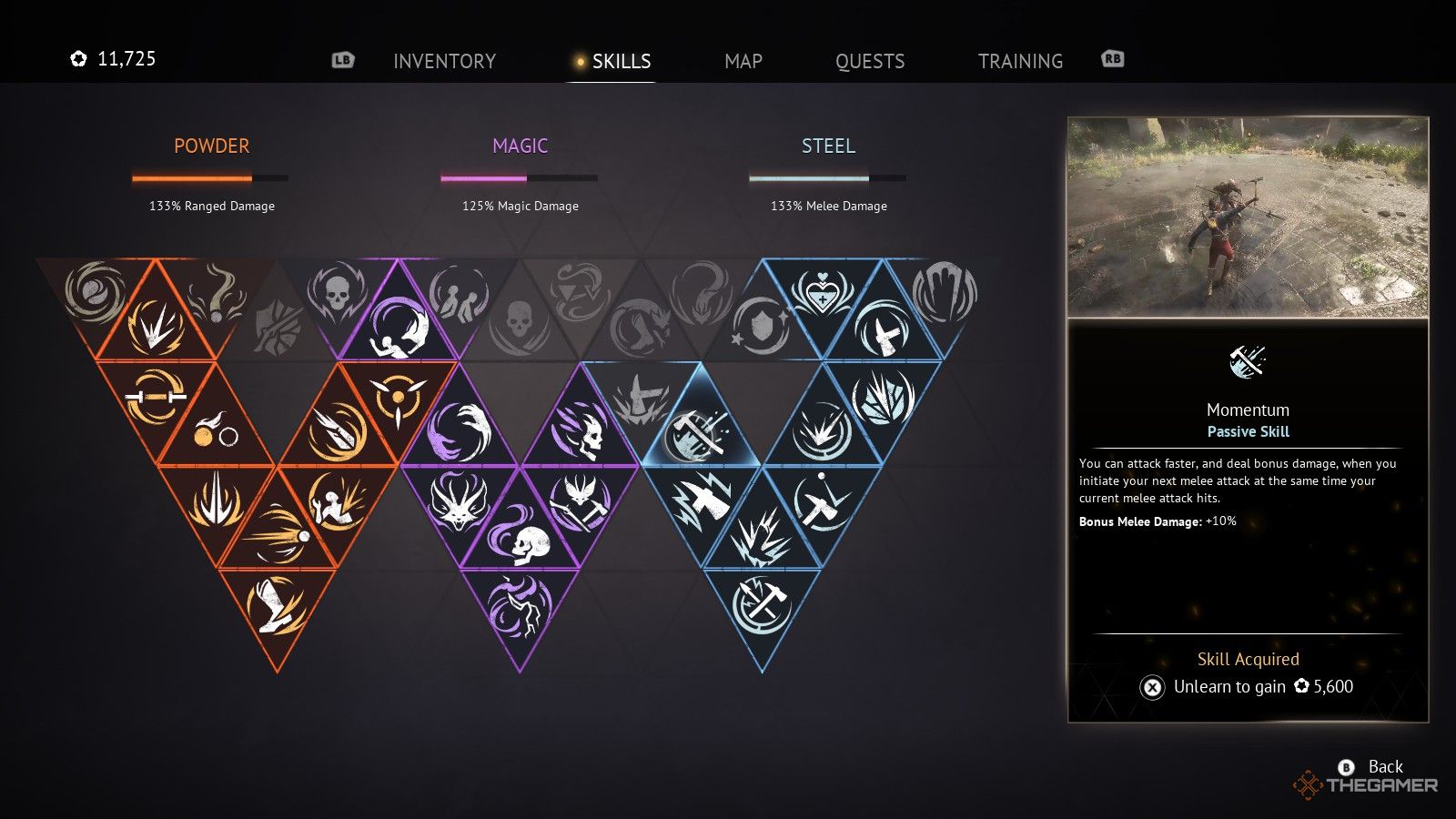 the Momentum Skill in Flintlock: The Siege of Dawn.