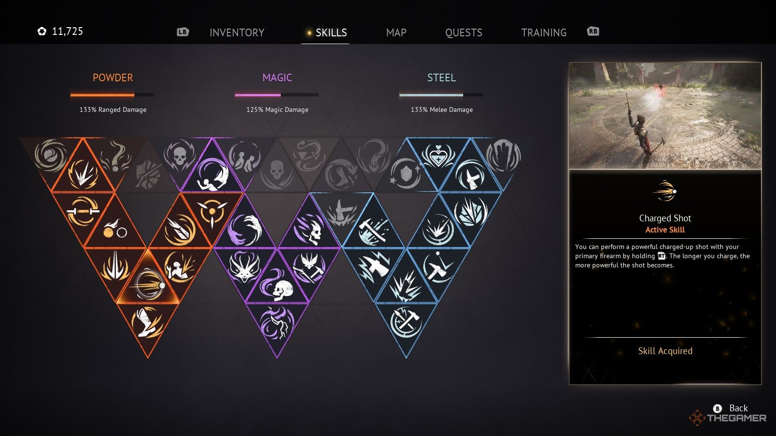 the Charged Shot skill in Flintlock: The Siege of Dawn