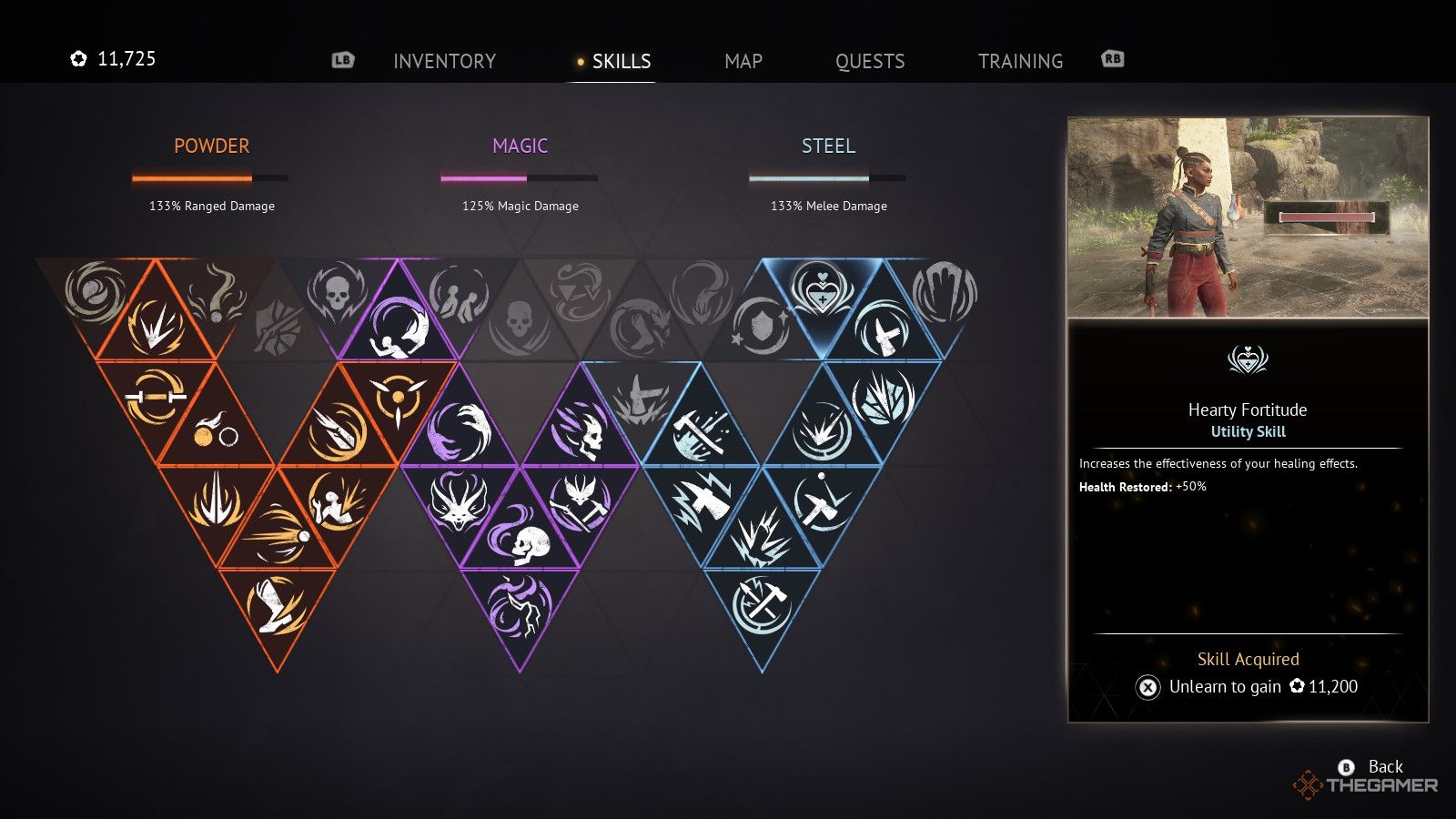 the Hearty Fortitude skill in Flintlock: The Siege of Dawn.