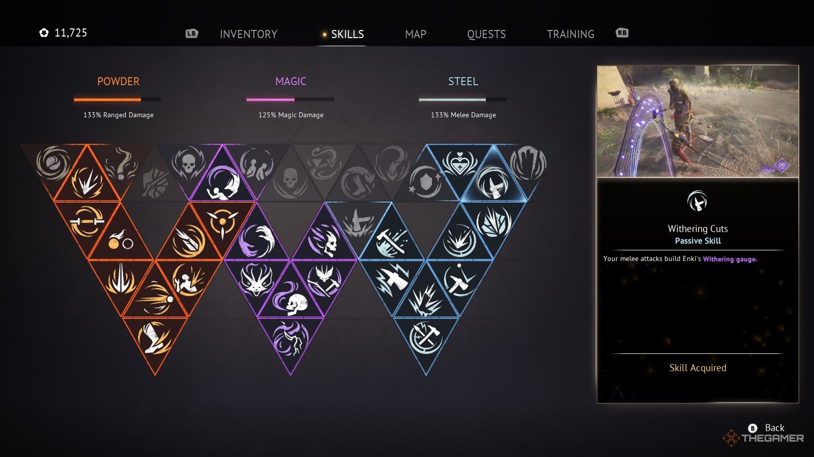 the Withering Cuts skill in Flintlock: The Siege of Dawn.