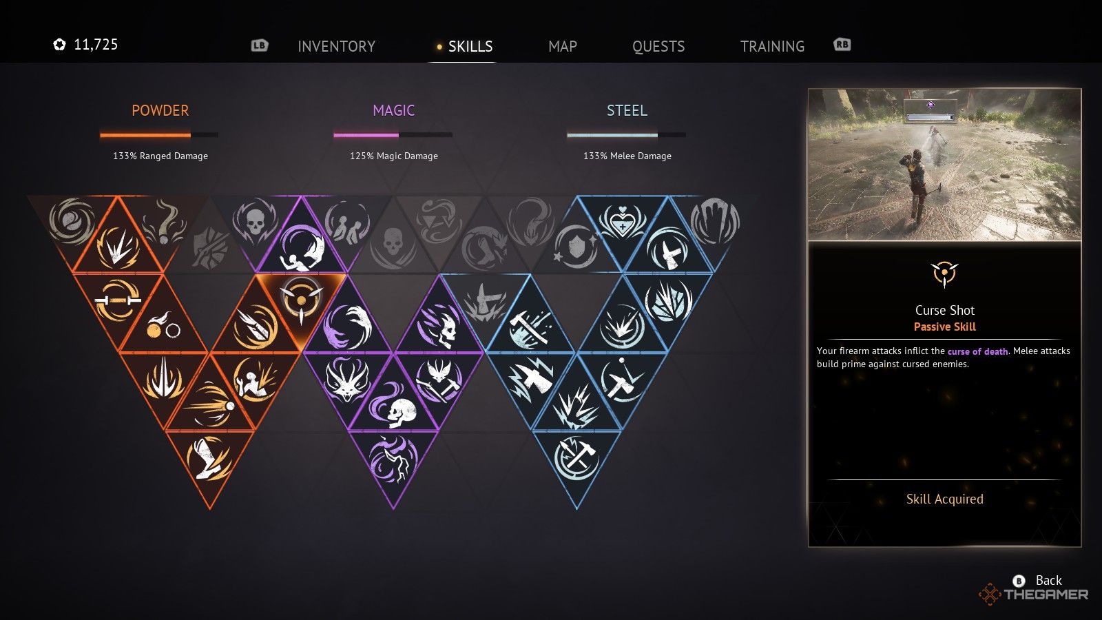 the Curse Shot skill in Flintlock: The Siege of Dawn.