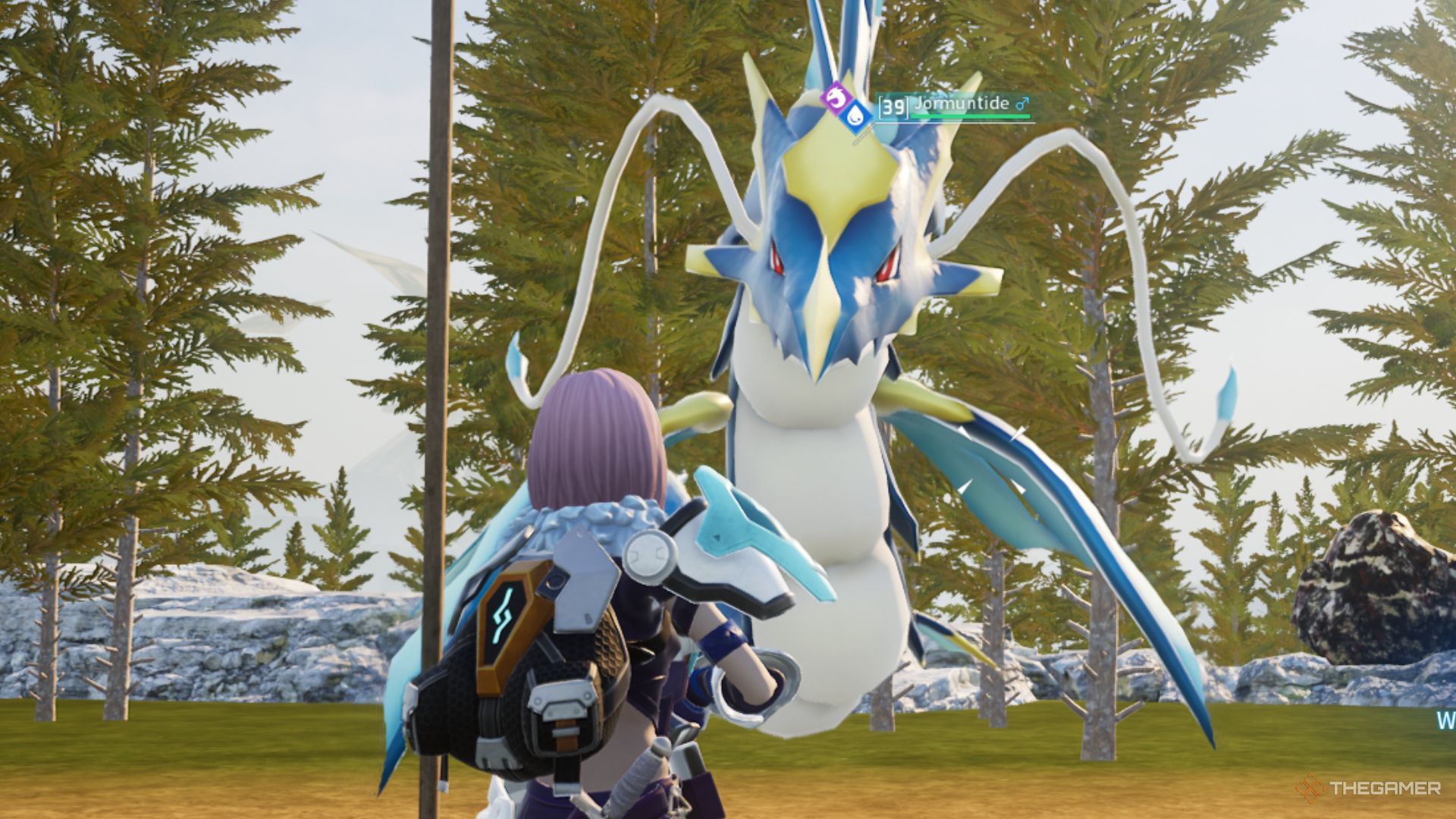 The player is standing in front of a Jormuntide. 