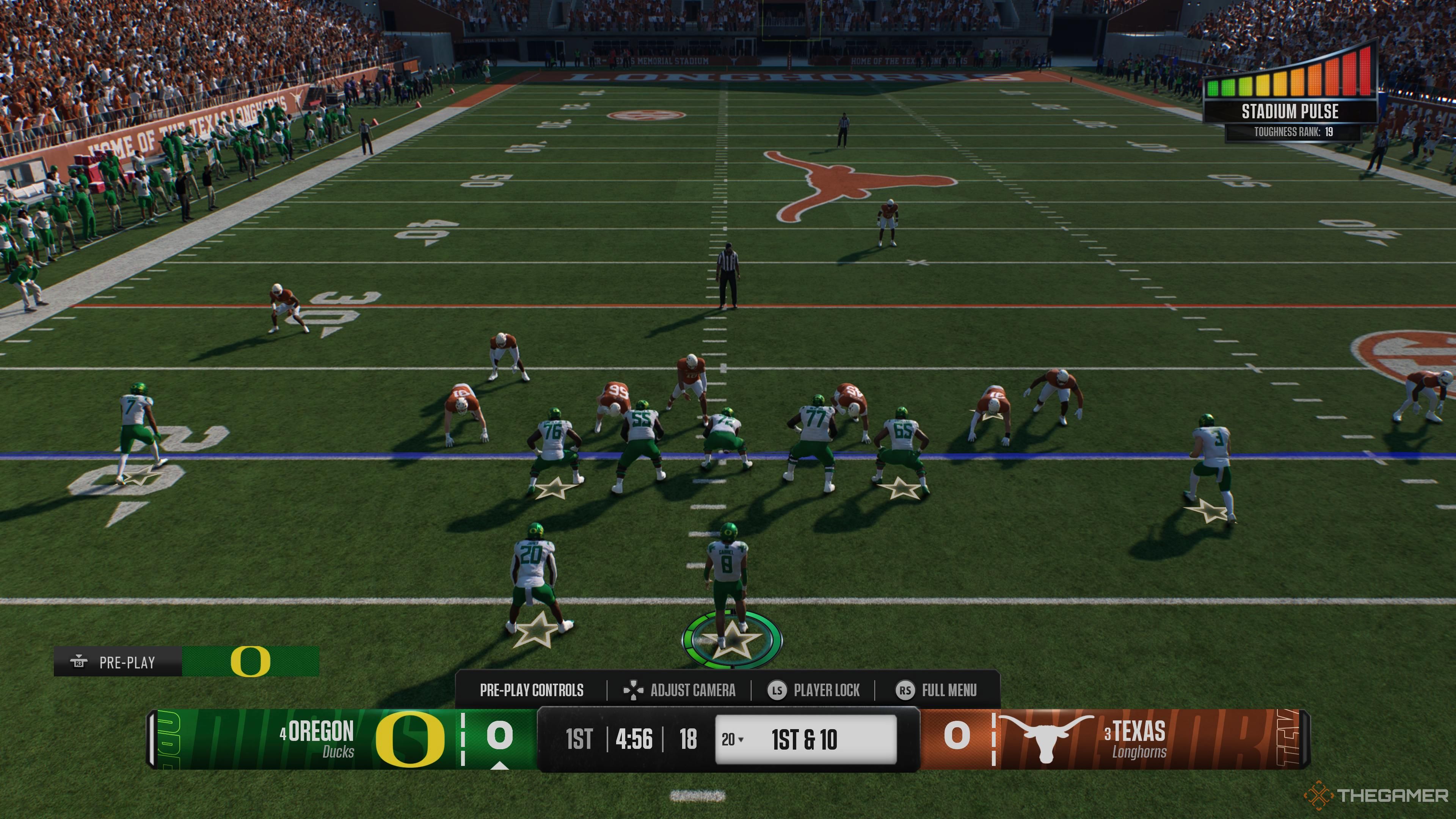 Stadium Pulse in Texas stadium in College Football 25.