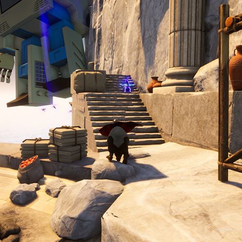 Eleventh trinket location of Mount Olympus in Goat Simulator 3 Multiverse of Nonsense.