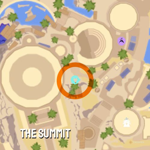 Fifteenth trinket location of Mount Olympus on the map in Goat Simulator 3 Multiverse of Nonsense