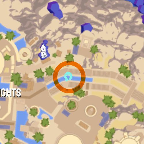 Fifth trinket location of Mount Olympus on the map in Goat Simulator 3 Multiverse of Nonsense.