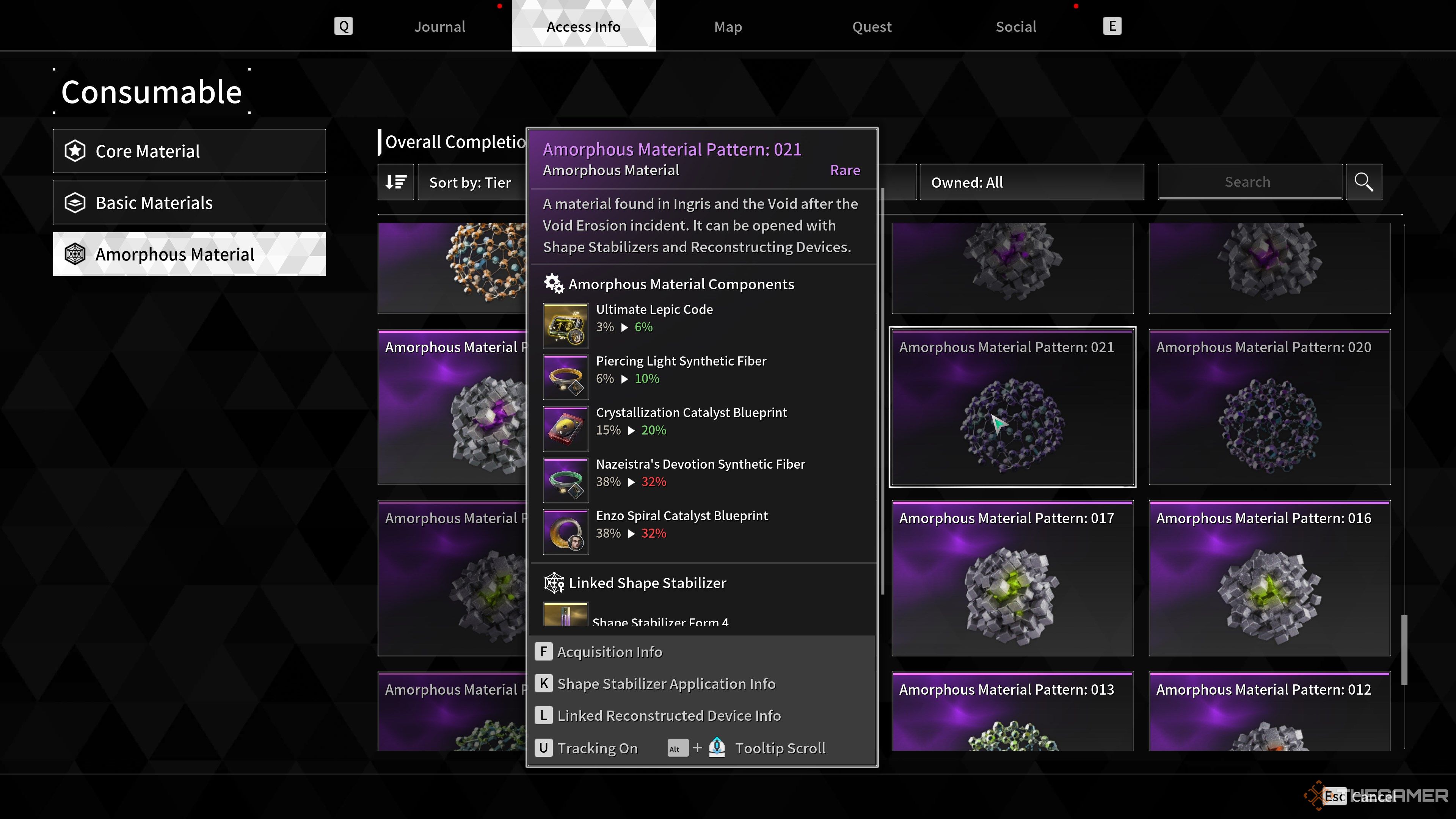 First Descendant Amorphous Material Drop Rate Modifier