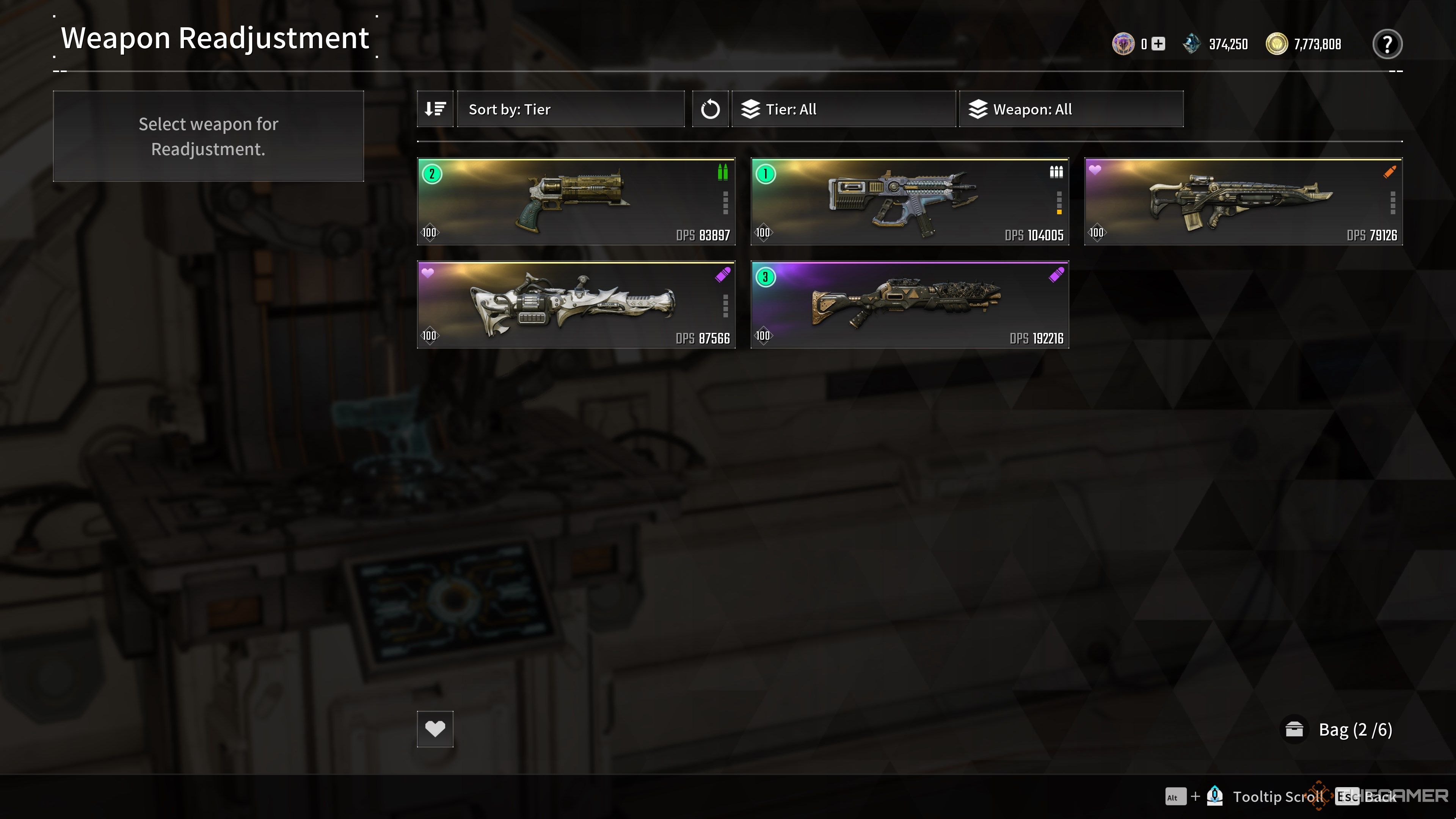 First Descendant Weapon Workbench Readjustment